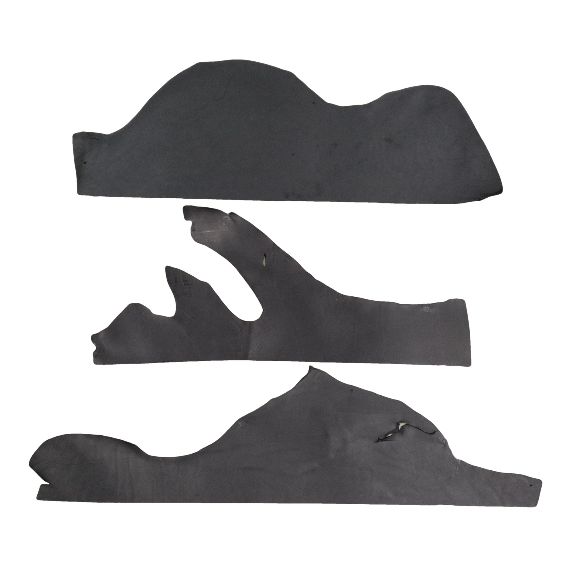 Black and Tobacco, 9-11 oz Bridle Bellies, 2-4 SqFt, Black / Low-Grade / Small | The Leather Guy