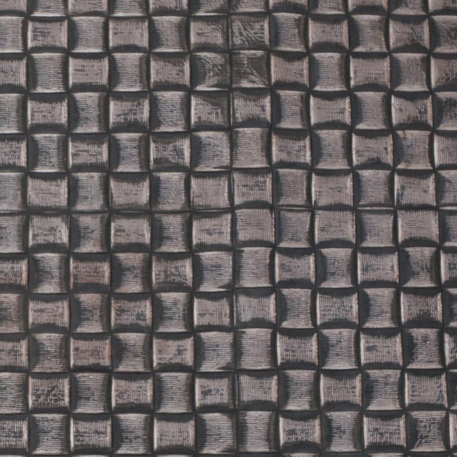 Western Cowhide Leather – 2–4 oz Embossed Grain – Large Pre-cuts, Tan/Creams / Woven Charcoal / 10"x10" | The Leather Guy