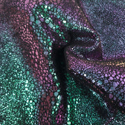 Purple to Teal on Black Color Shifting Mermaid 2-3 oz Leather Cow Sides, Top Piece / 6.5-7.5 Sq Ft | The Leather Guy