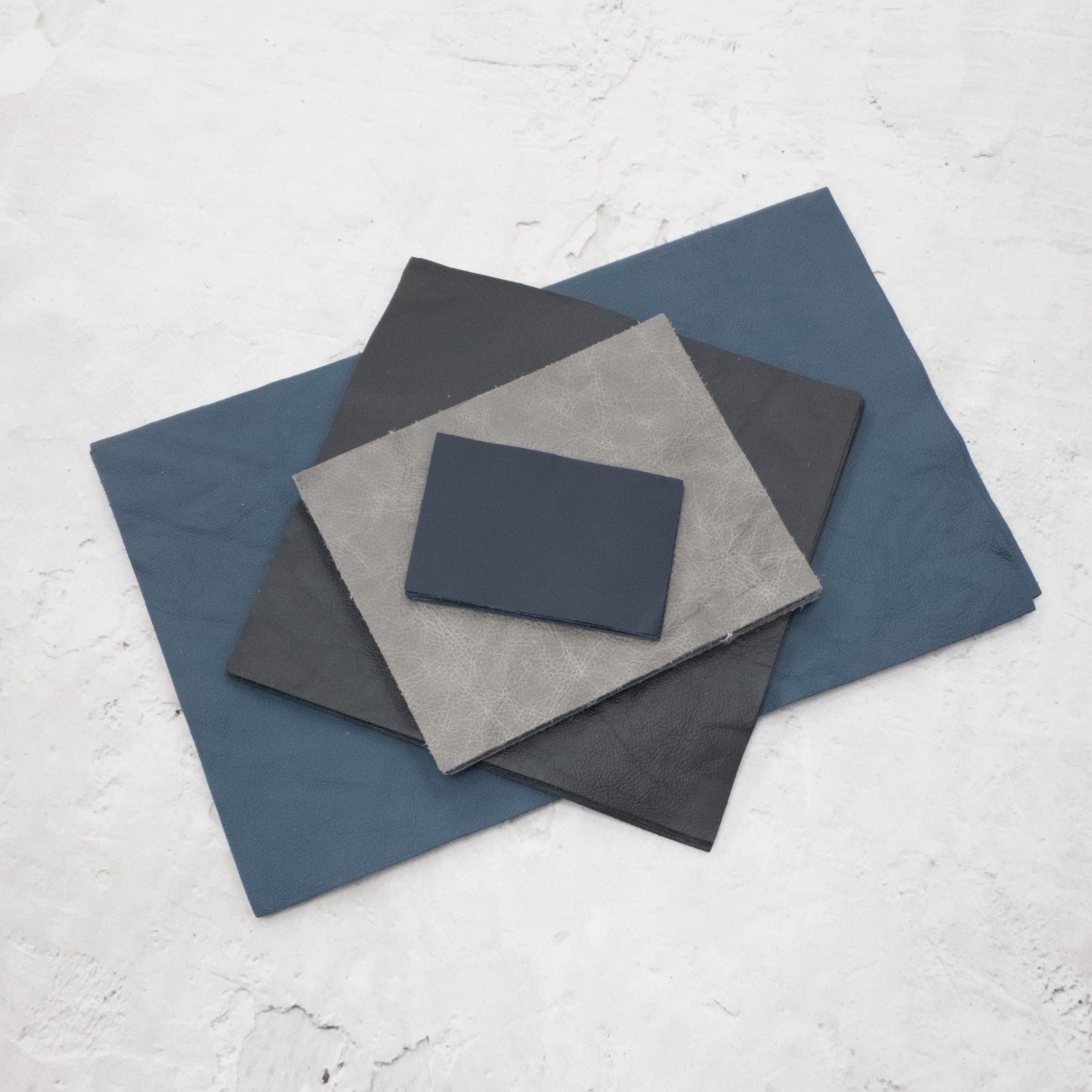 Cool Tones Cowhide Solid Color Grainy Precuts 2-3oz, | The Leather Guy