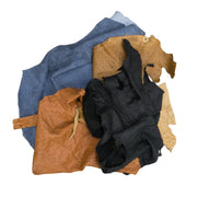Genuine Ostrich Leather Scrap Remnant Bags- 1 - 3 oz Color Mix, Mix / X-Large Pieces / 1 lb | The Leather Guy