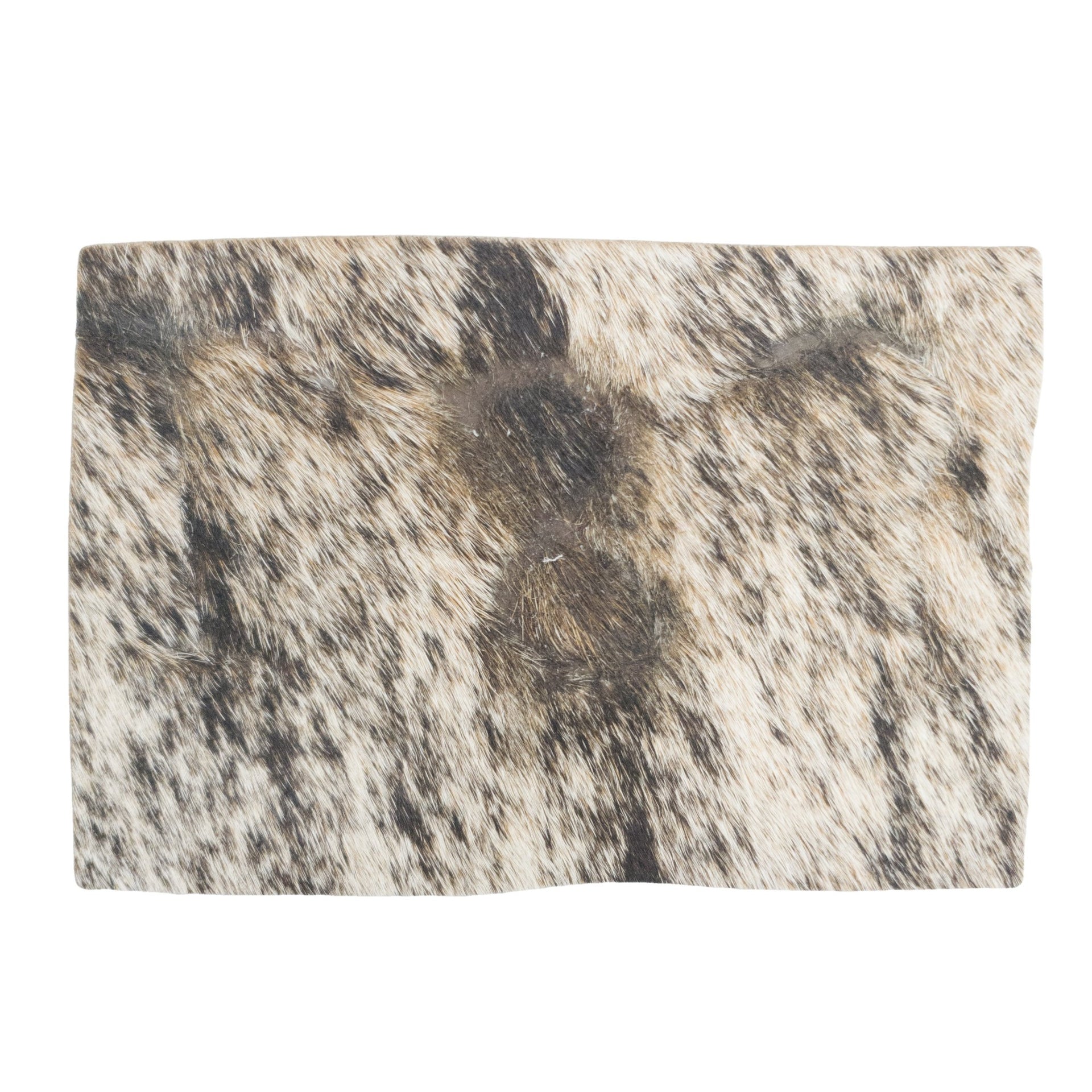 Grunge Branded Pre-cuts, 2-6 oz, Limited Stock Pre-cuts, (4"x6") 8 Hair-on brindle - Chrome Tan | The Leather Guy