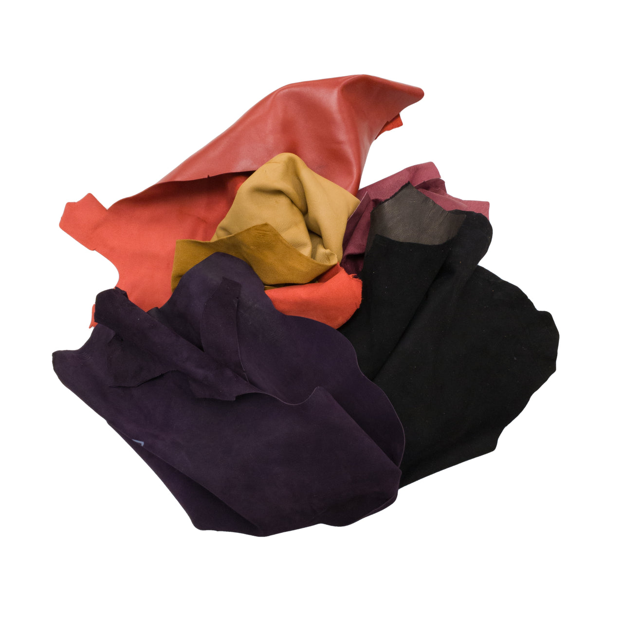 Lamb & Pig Leather Scraps & Remnants – Multi-Color, | The Leather Guy