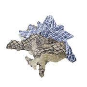 Pirarucu Amazon Bass leather Scrap Remnant Bags - 3-6 oz, Large Pieces / Cool Tones / 1 lb | The Leather Guy