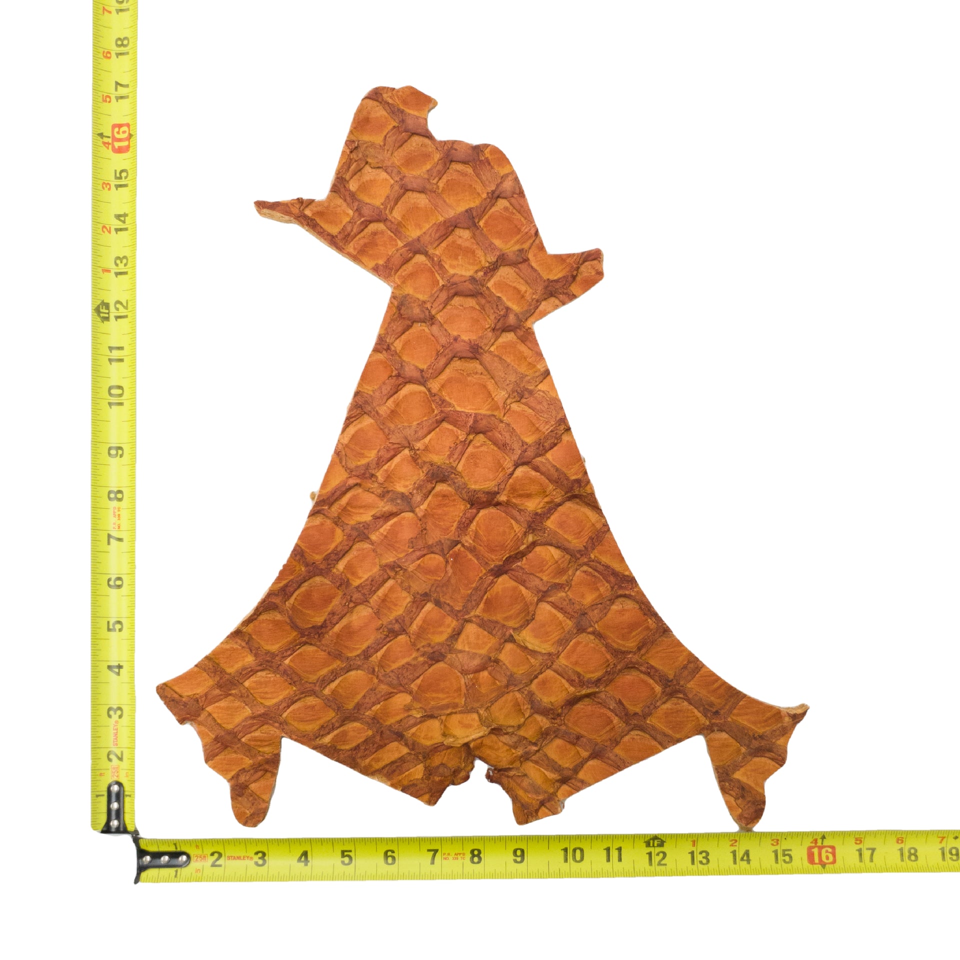 Pirarucu Amazon Bass Leather, Under 1 - 1 Sq Ft Project Pieces, Sweet Nectarine / Under 1 Sq Ft / 4 | The Leather Guy