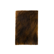 Dark Brindle Hair on Cow Hide Pre-Cuts – Brown, Black & Off-White, 4 x 6 | The Leather Guy