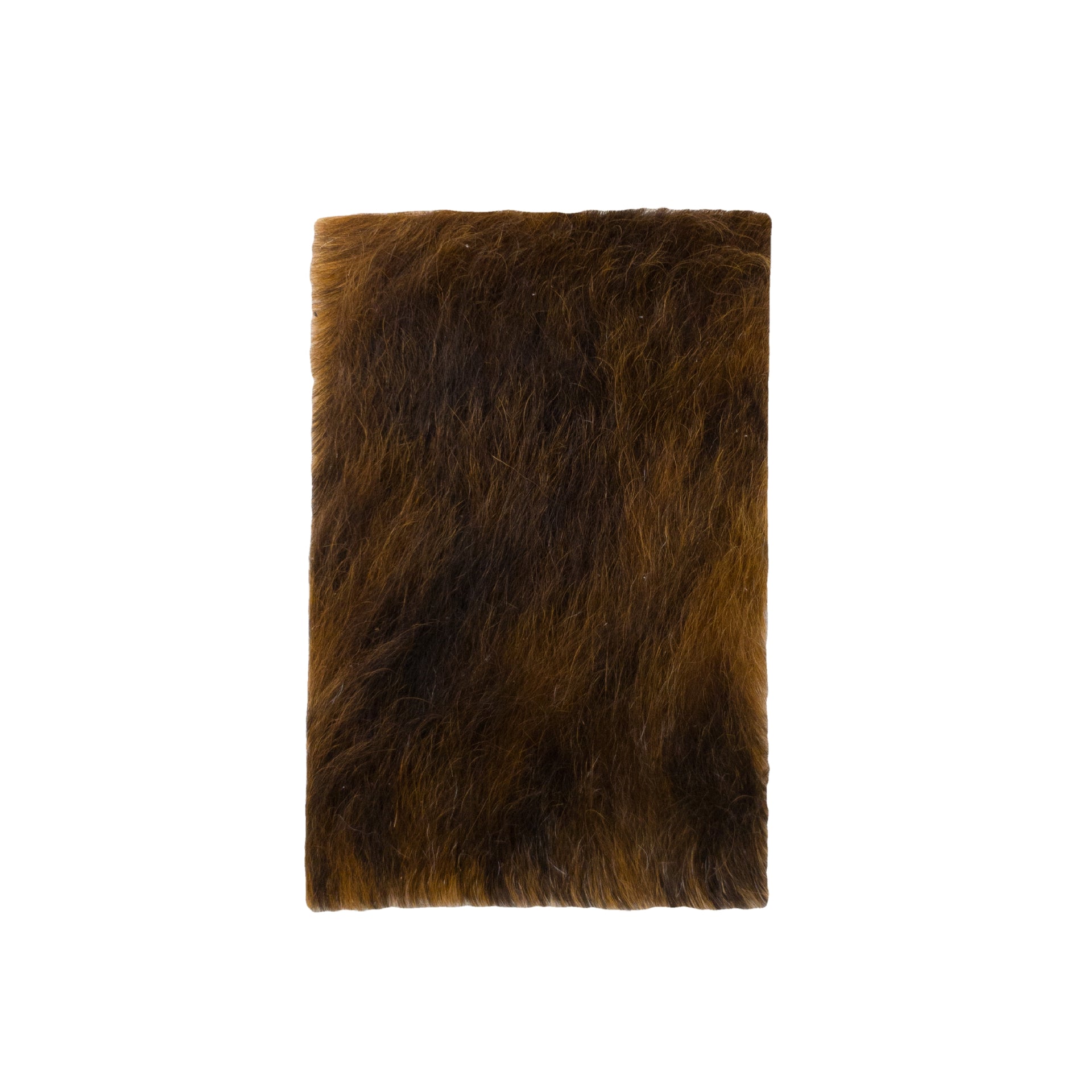 Dark Brindle Hair on Cow Hide Pre-Cuts – Brown, Black & Off-White, 4 x 6 | The Leather Guy