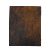 Dark Brindle Hair on Cow Hide Pre-Cuts – Brown, Black & Off-White, 8 x 10 | The Leather Guy