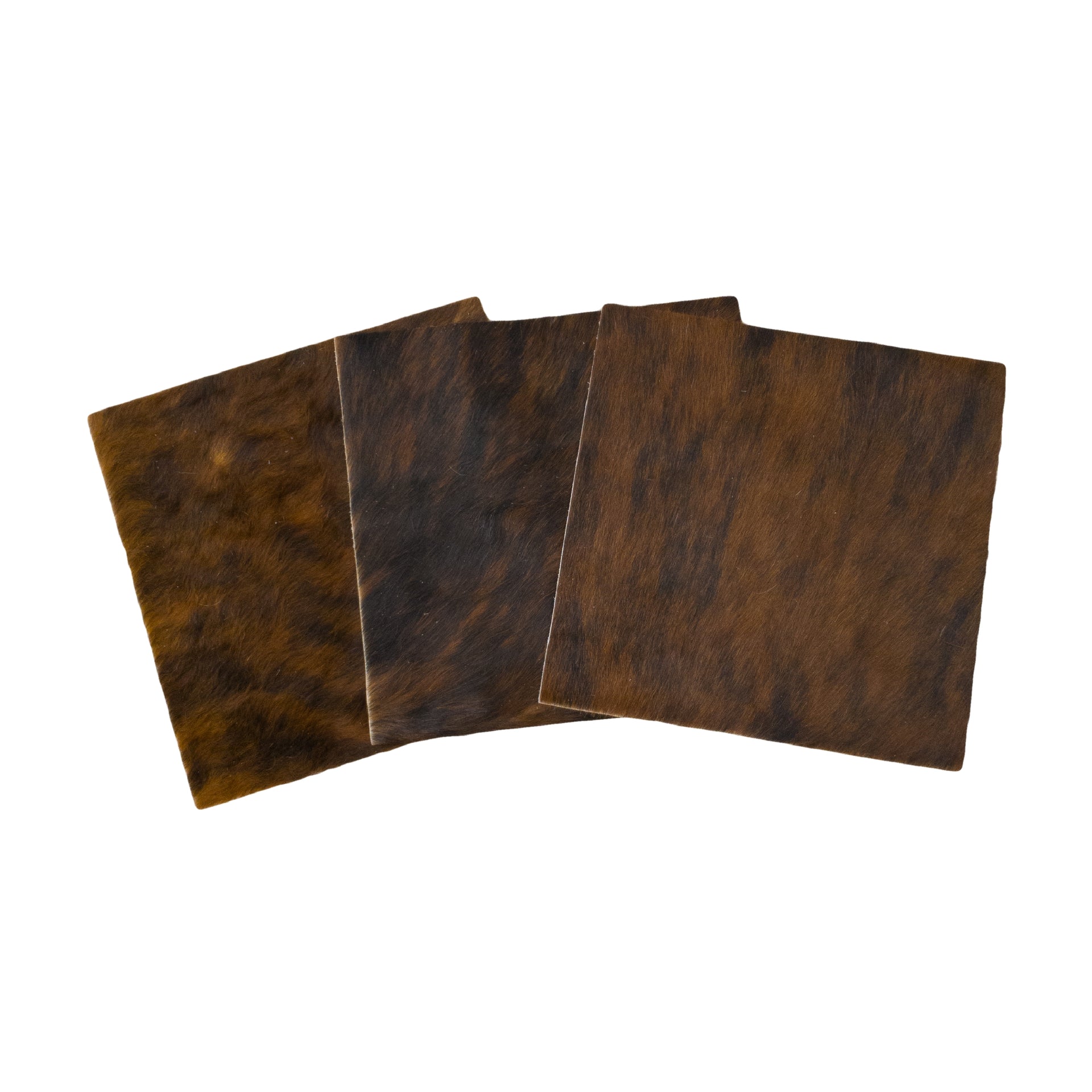 Dark Brindle Hair on Cow Hide Pre-Cuts – Brown, Black & Off-White, | The Leather Guy