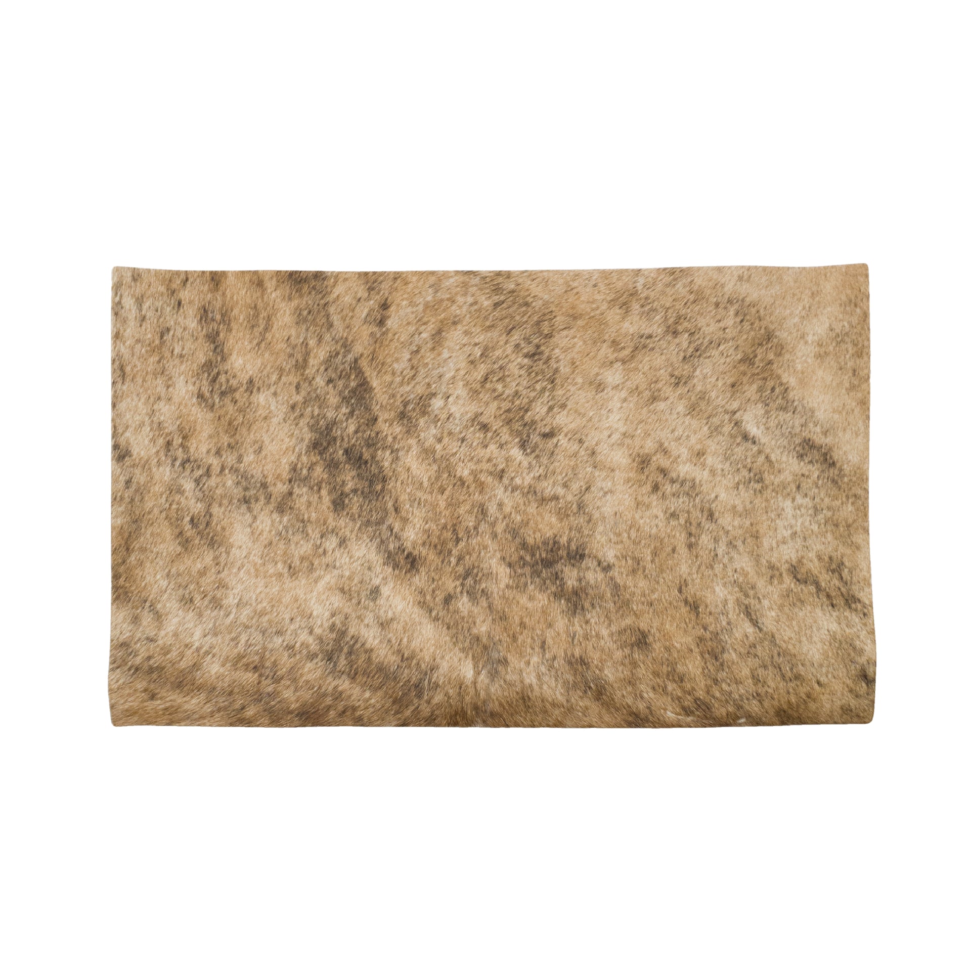 Light Tan Brindle Hair on Cow Hide Pre-cut, 12.25" x 20" | The Leather Guy