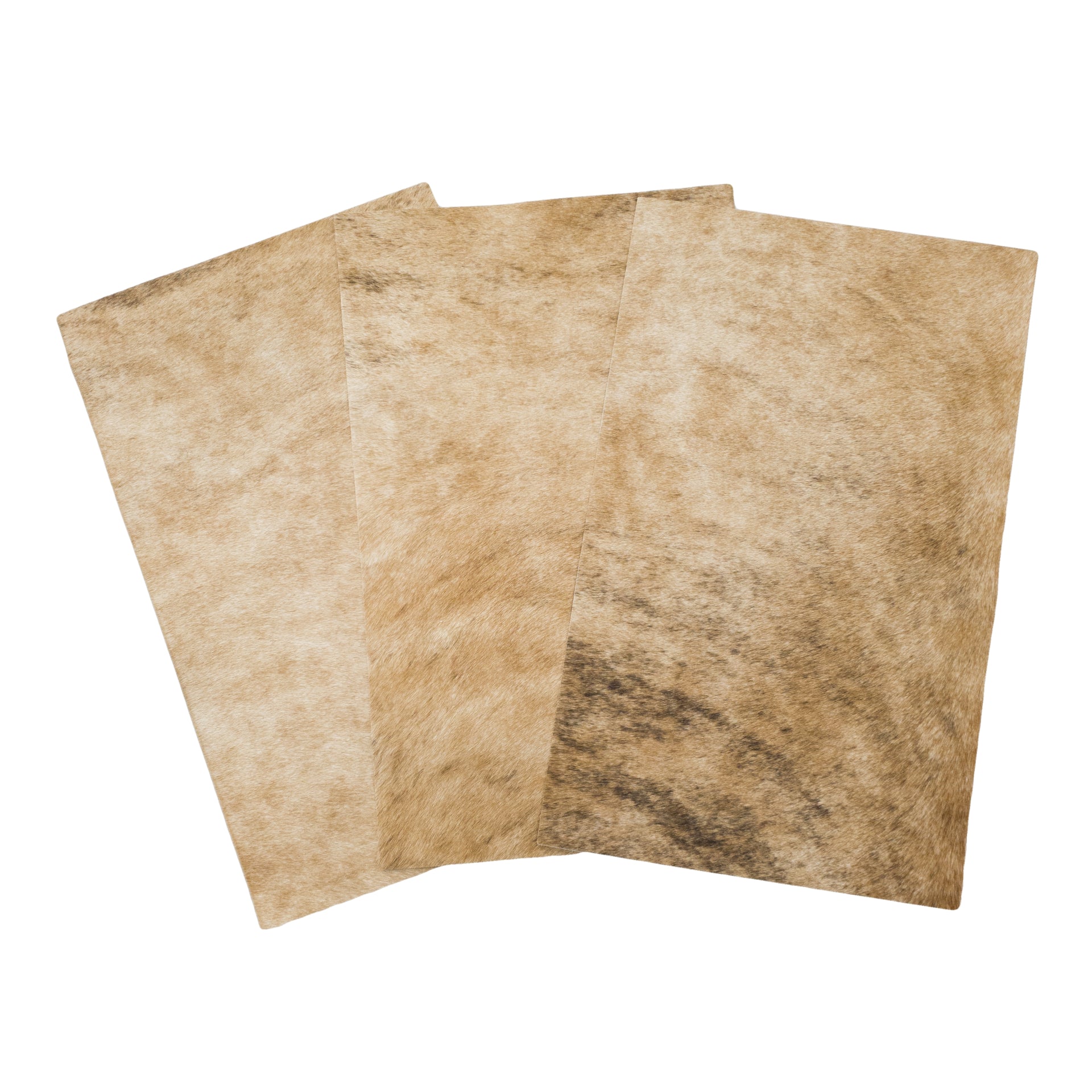 Light Tan Brindle Hair on Cow Hide Pre-cut, | The Leather Guy