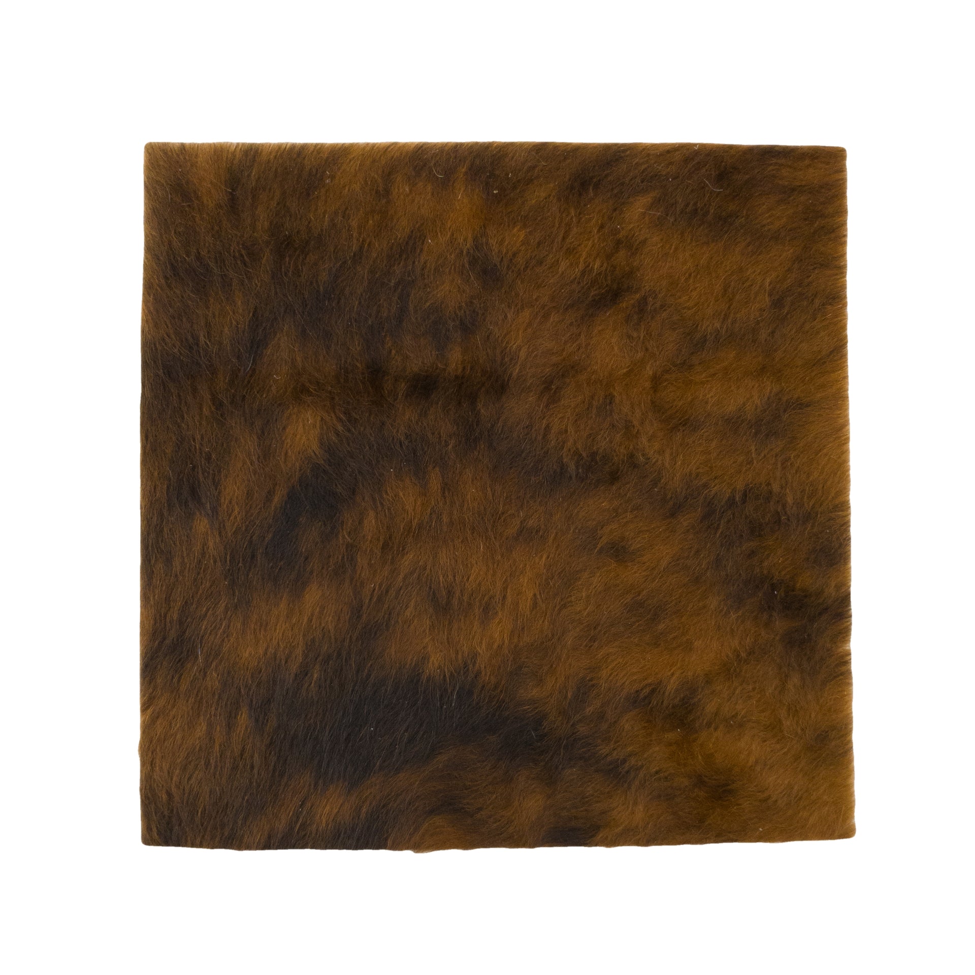 Medium Brindle Brown, Black, Off White Hair On Pre-cuts, 12 x 12 | The Leather Guy