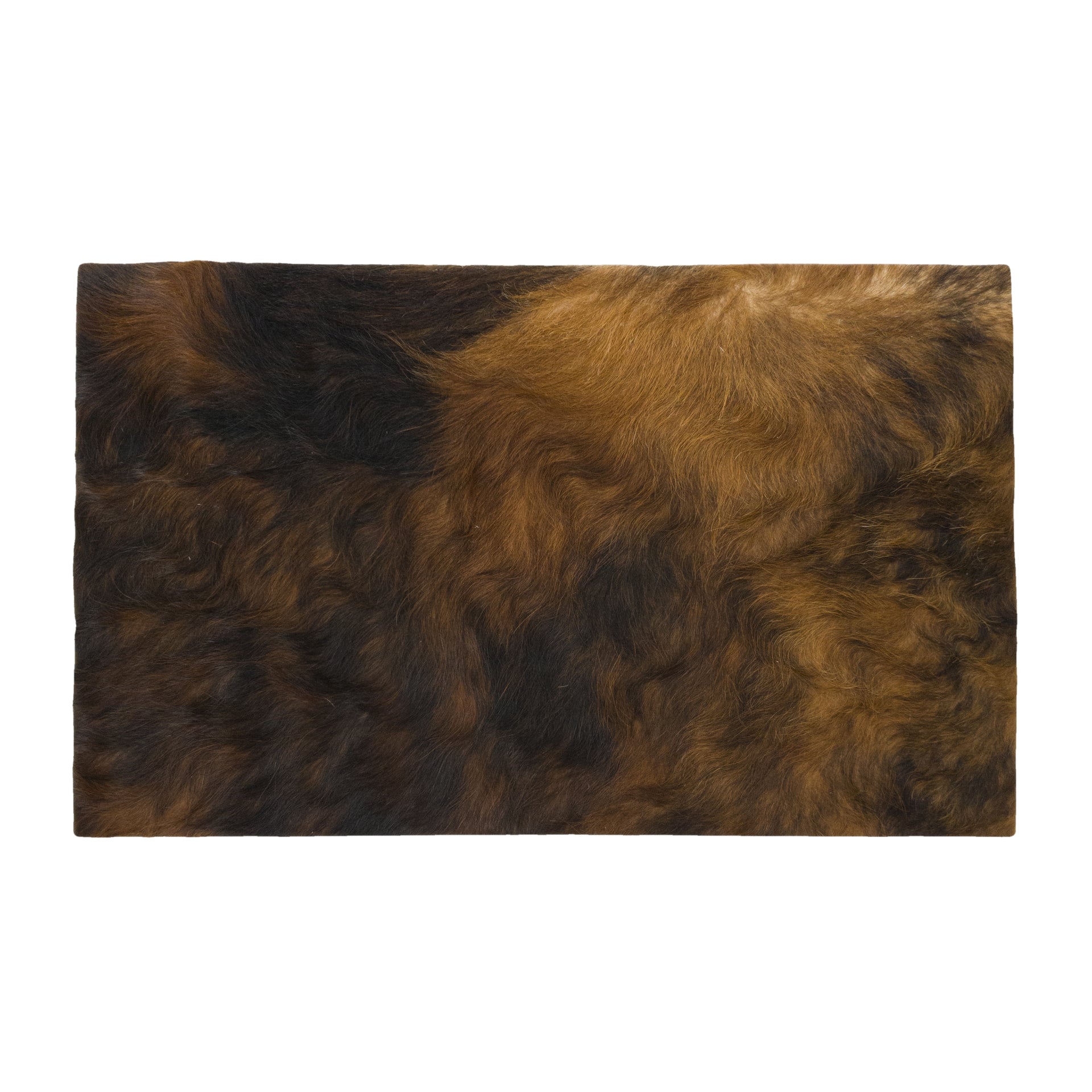 Medium Brindle Brown, Black, Off White Hair On Pre-cuts, 20 x 12.25 | The Leather Guy
