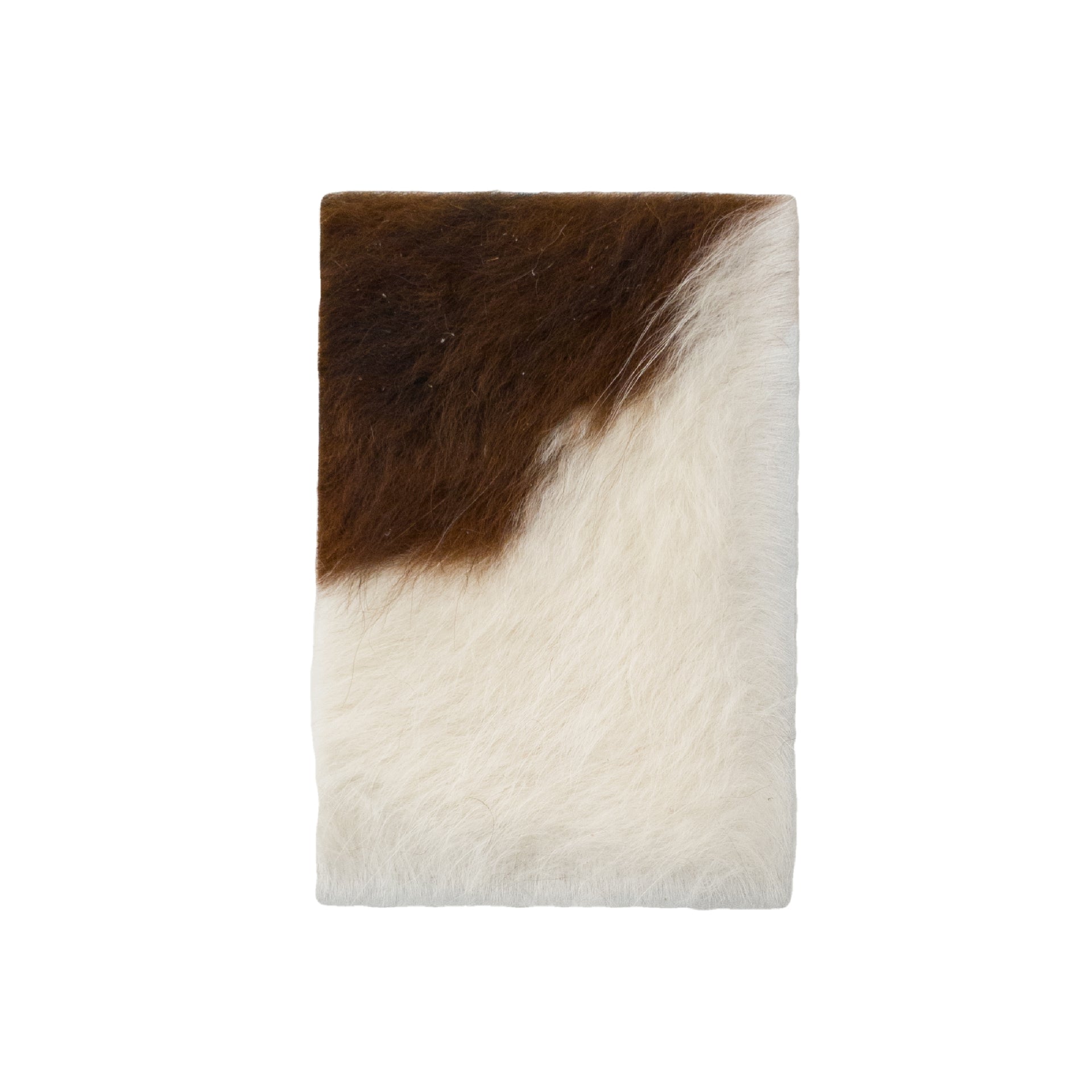 Bi-Color Brown & Off-White Hair on Cow Hide Pre-Cuts – Genuine Cowhide, 4 x 6 | The Leather Guy