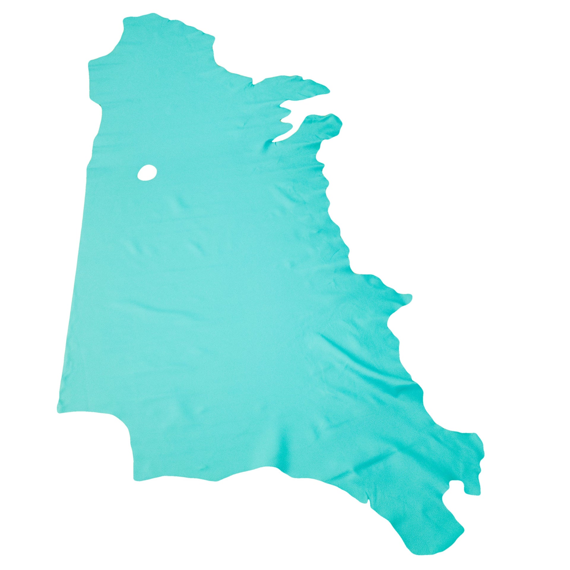 Turquoise Cowhide Leather – Pebble Grain 3–4 oz | Tucson Turquoise, Side / 21 - 23 Low-Grade | The Leather Guy