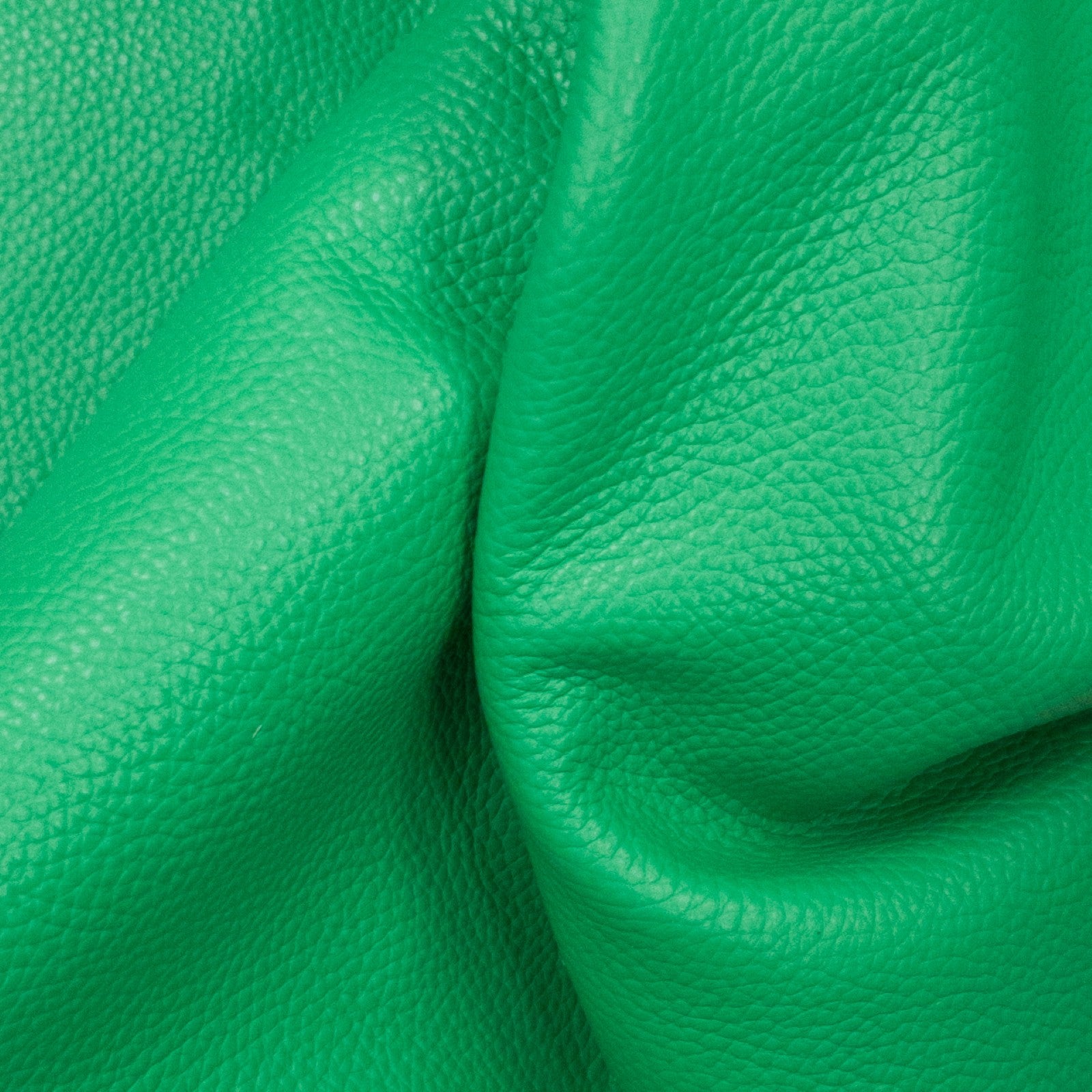 Bright Green Cowhide Leather – Pebble Grain 3–4 oz | Lexington Lush Green, | The Leather Guy