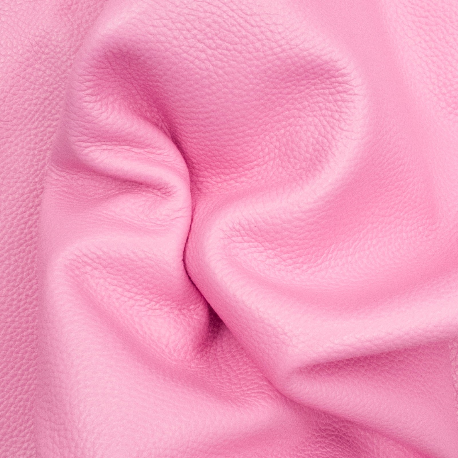 Bright Pink Cowhide Leather – Pebble Grain 3–4 oz | Bubble Gum Alley Pink, | The Leather Guy