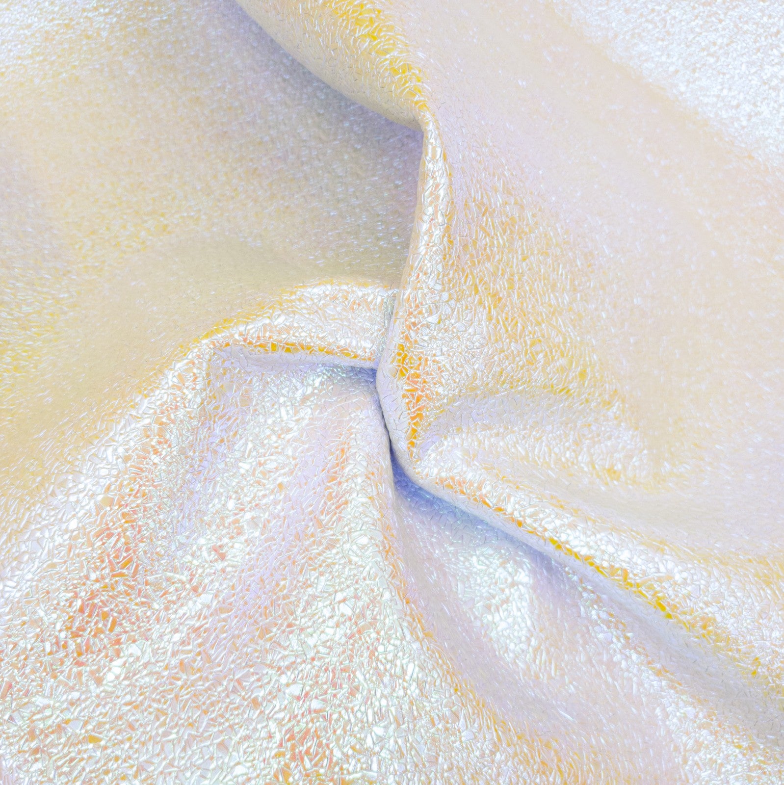 Large Flat, Pebble, and Embossed Grain Cowhide Leather Sheets | 3–4 oz | Petal and Pearl Collection, Pixie Prism / 12.25 x 20 | The Leather Guy