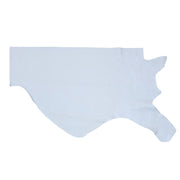 Soft Blue Cowhide Leather – Pebble Grain 3–4 oz | Bluebell Dew, Bottom Piece / 6.5 - 7.5 | The Leather Guy