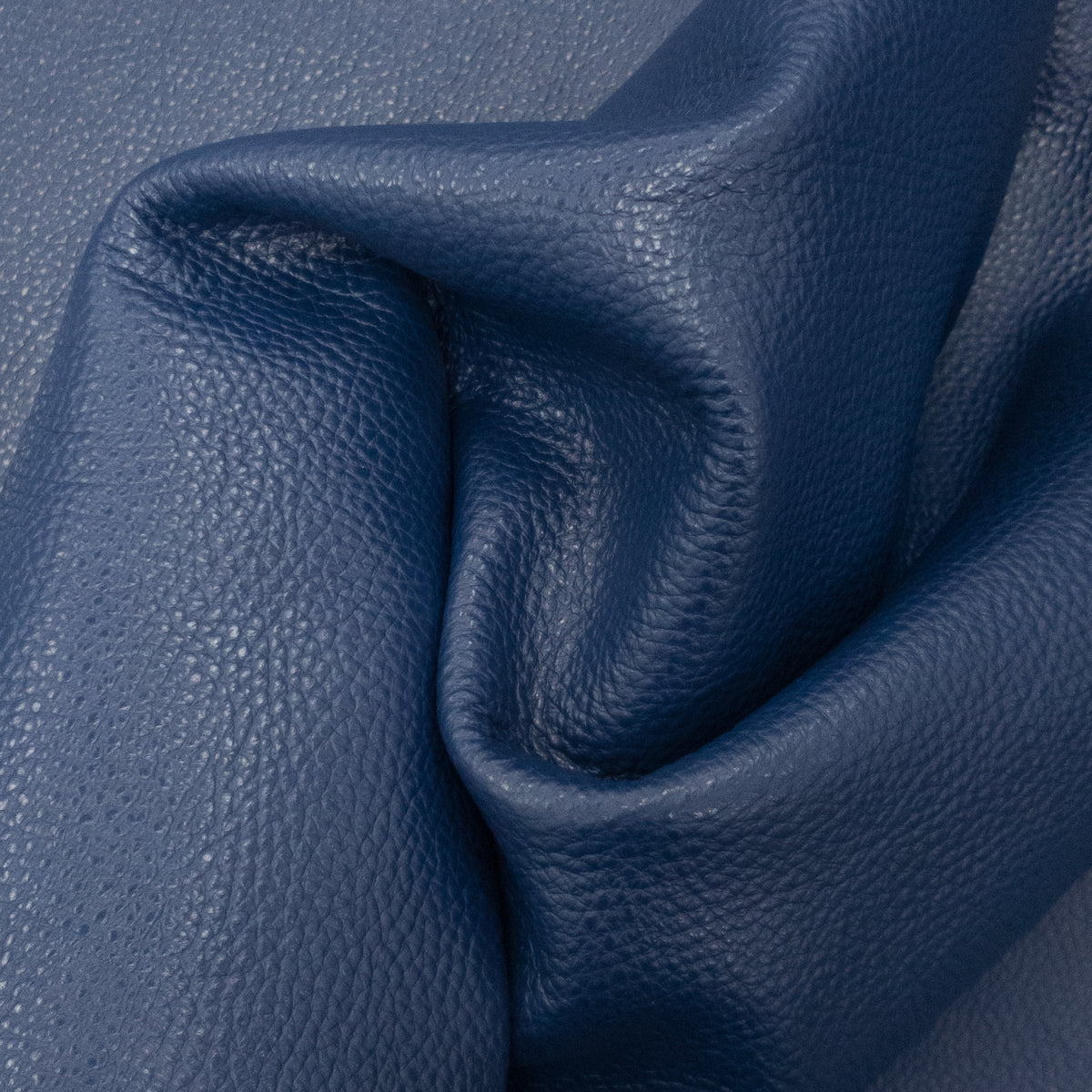 Dark Blue Cowhide Leather – Pebble Grain 3–4 oz | Annapolis Sailing Blue, | The Leather Guy