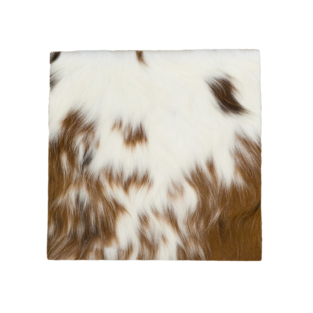 Tri-Color Black, Brown & Off-White Hair on Cow Hide Pre-Cuts – Genuine Cowhide, Red Brown / 12 x 12 | The Leather Guy
