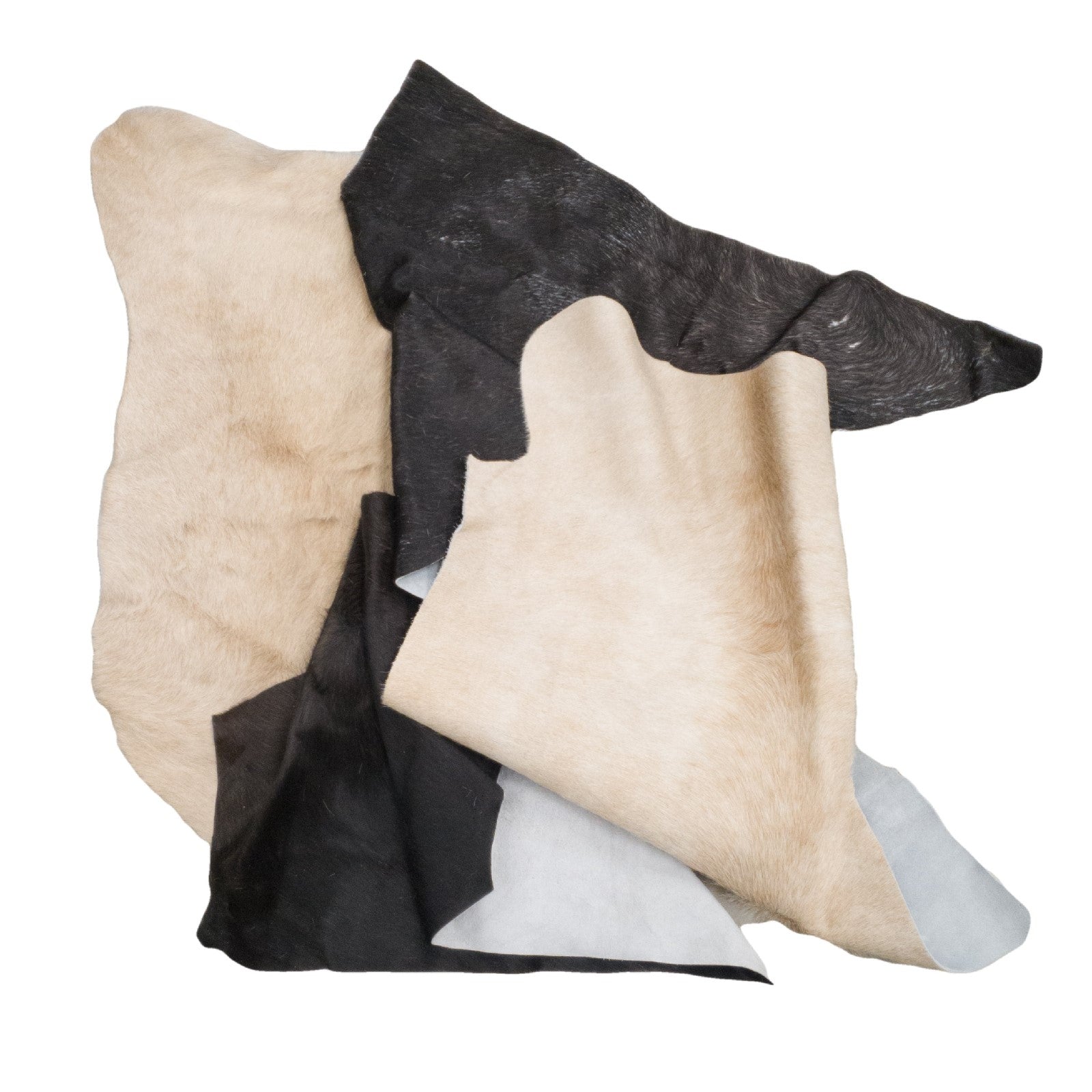 IN STORE - Solid Color, Hair-on Cowhide Scrap Remnant Bags,  | The Leather Guy