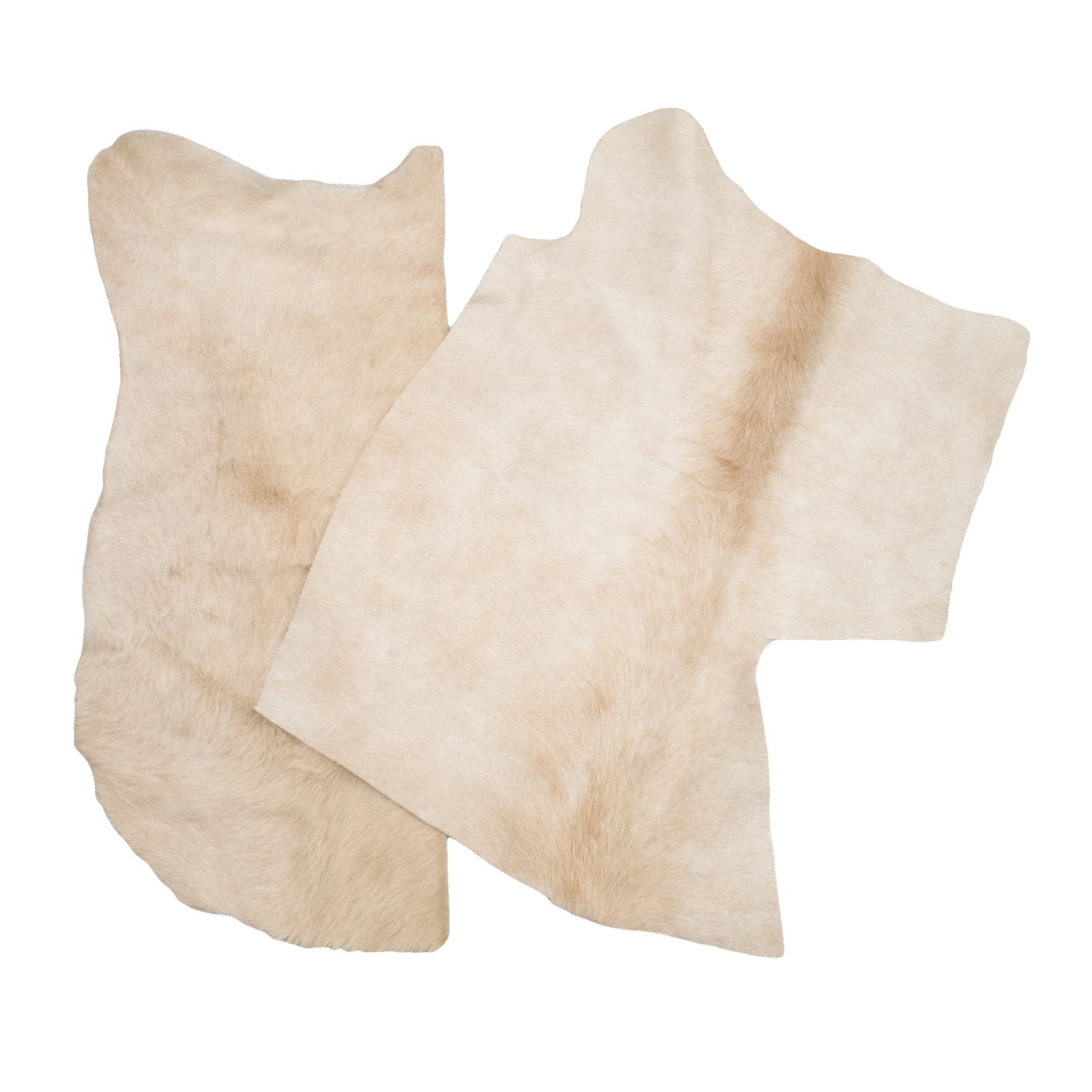 Solid Color, Hair-on Cowhide Scrap Remnant Bags, Large Light Brown (1-3 SqFt) / 1 LB | The Leather Guy