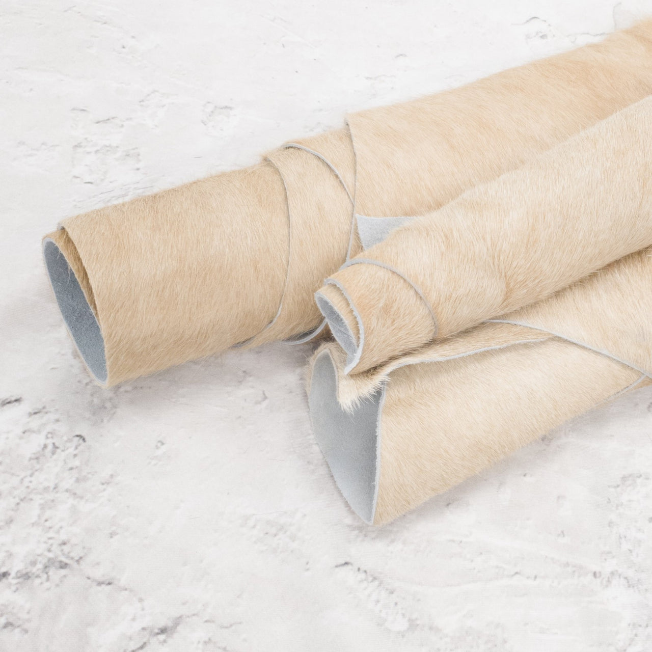 Light Brown Hair on Cowhide Project Pieces – 3–23 Sq Ft, | The Leather Guy