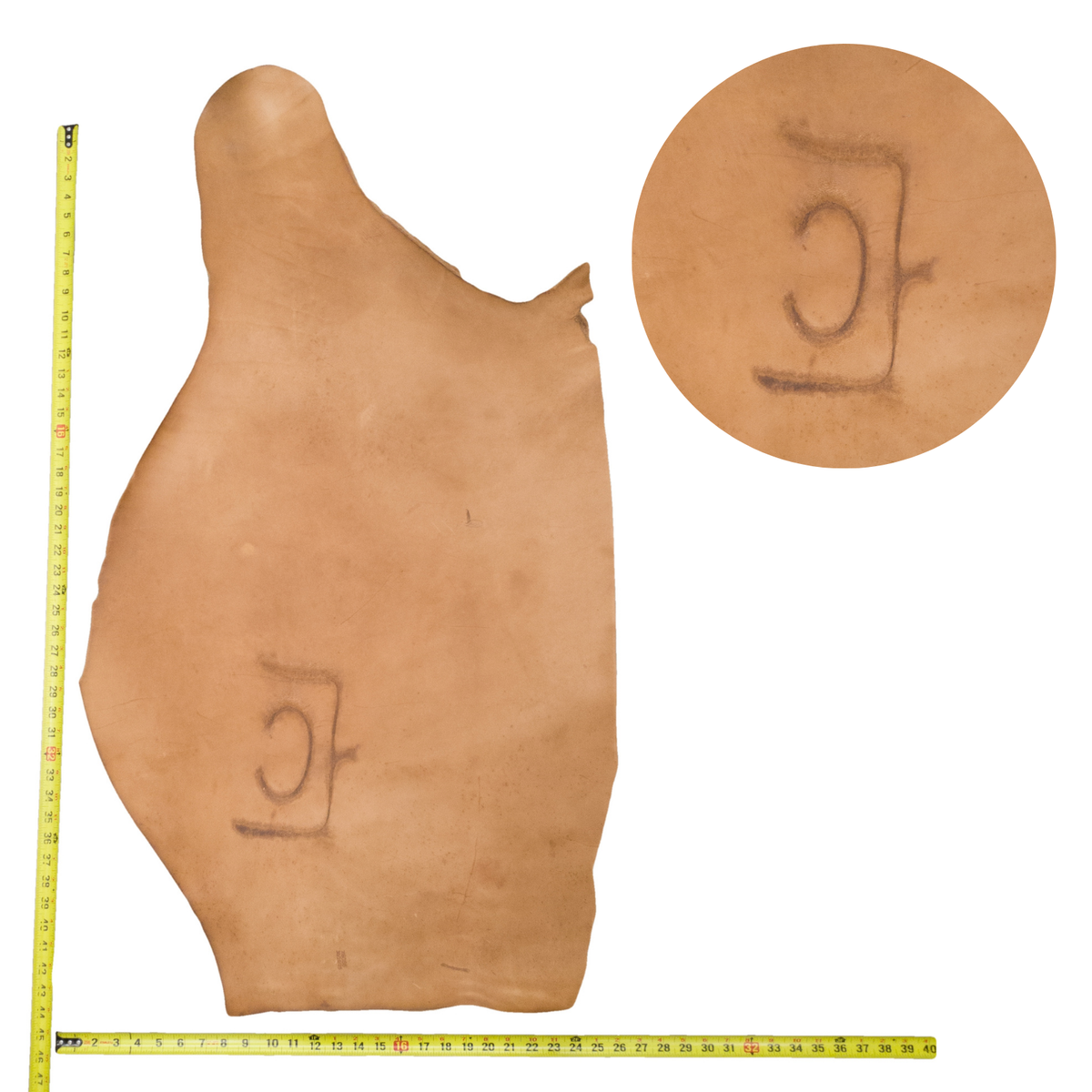 Grunge Branded Project Pieces, 5-6 oz Oil Tan, Limited Stock, 4 Sq Ft - Light Brown | The Leather Guy
