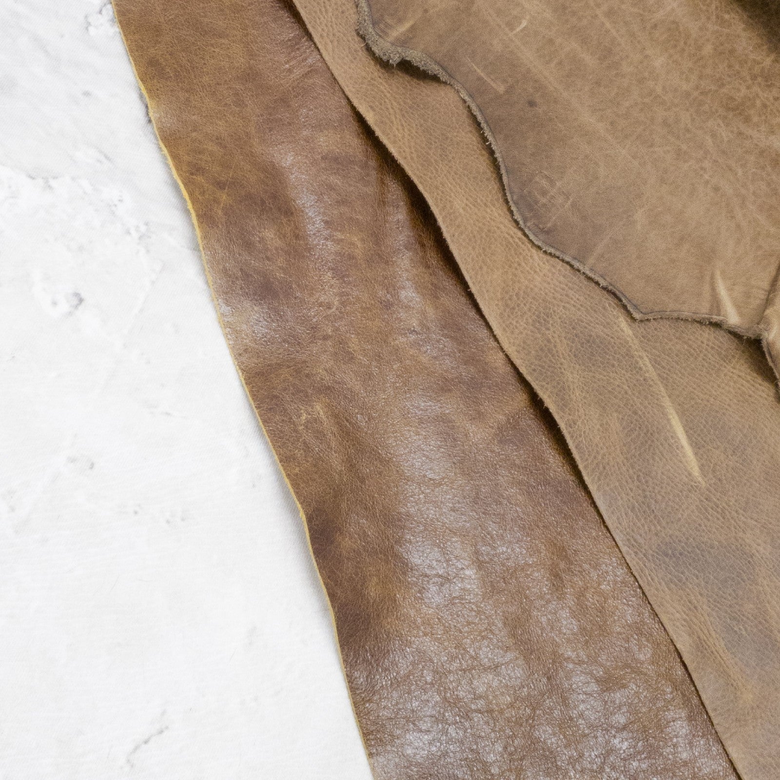 Light-Medium Brown, 2-4 oz, 3-10 Sq Ft, Upholstery Cow Project Pieces,  | The Leather Guy