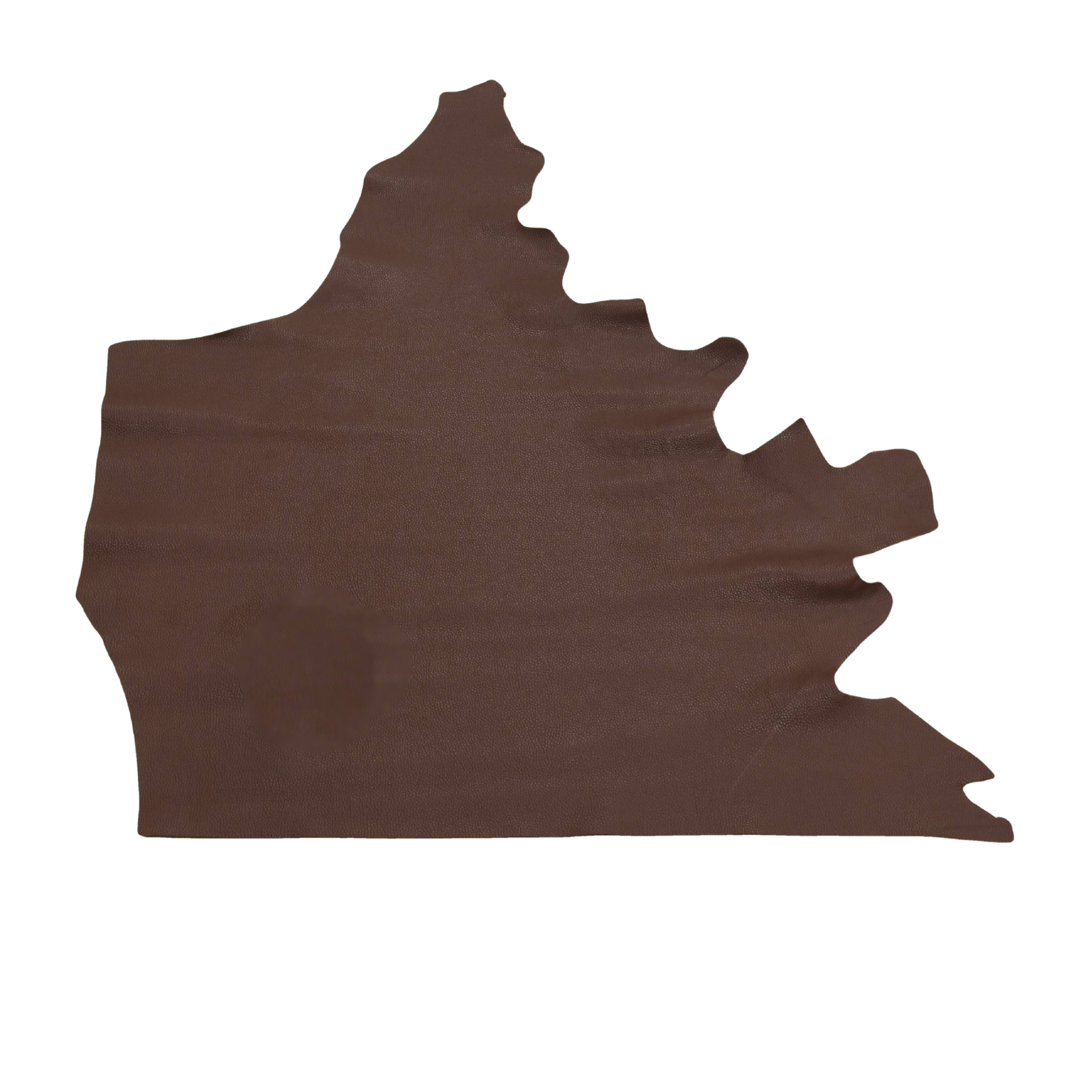Dark Brown Cowhide Leather – Pebble Grain 3–4 oz | Seattle Roast Brown, Top Piece / 6.5 - 7.5 | The Leather Guy