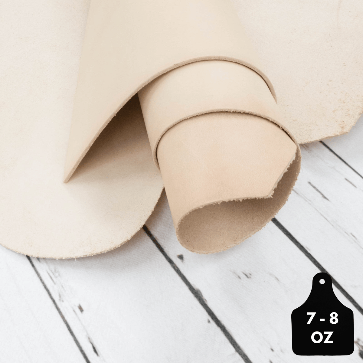 Natural Veg Tan Cowhide Leather – 7–8 oz Sides & Pieces | Artisan's Choice, | The Leather Guy
