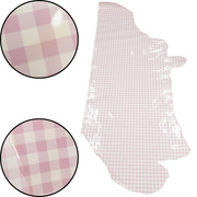 Spade Collection, Patent Cow Handbag Leather, Sides and Project Pieces, Large Pink Gingham / Side / 21-23 Sq Ft Low-Grade | The Leather Guy