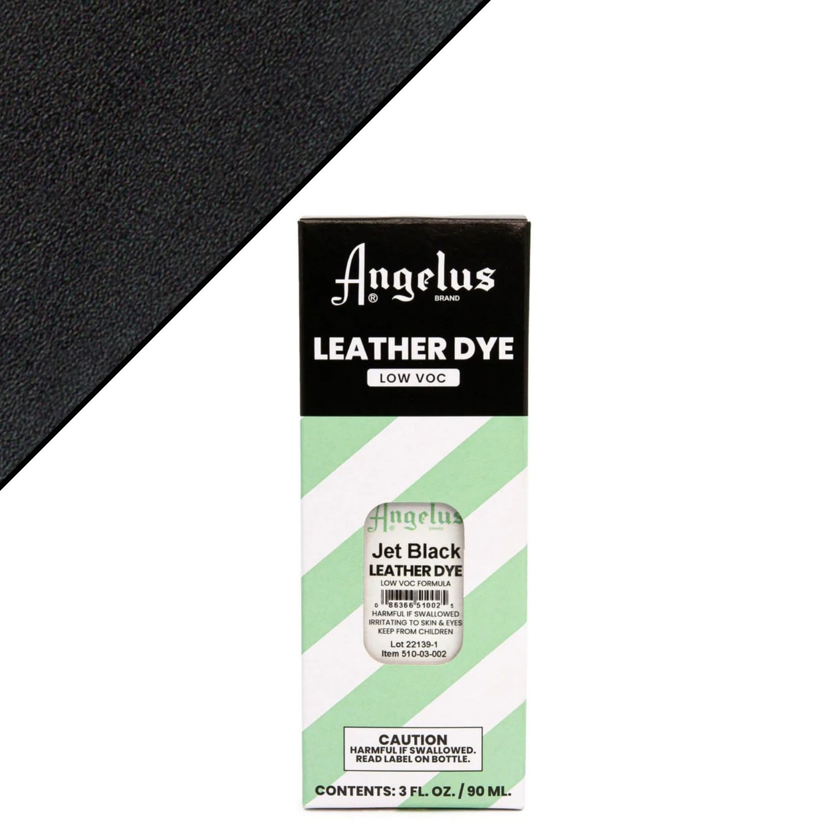 Angelus Low VOC Leather Dye – 3 oz Penetrating Leather Dye, Jet Black | The Leather Guy