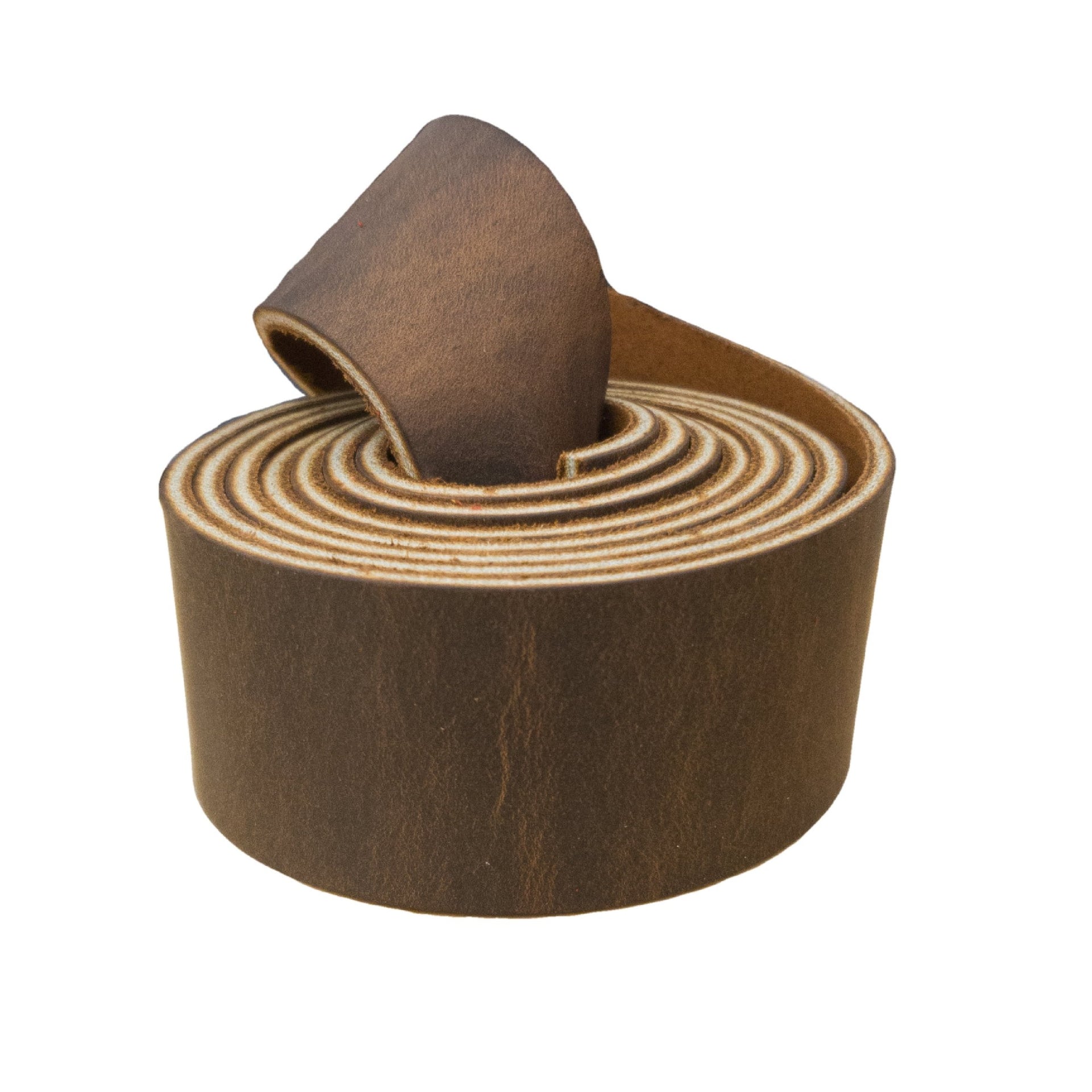 SB Foot Non-stock Leather 60" Strap, Various Colors 5-6/10-11 oz, Med Brown (Pull-Up) 8.5-9.5 oz / 1 1/2" / 60" | The Leather Guy