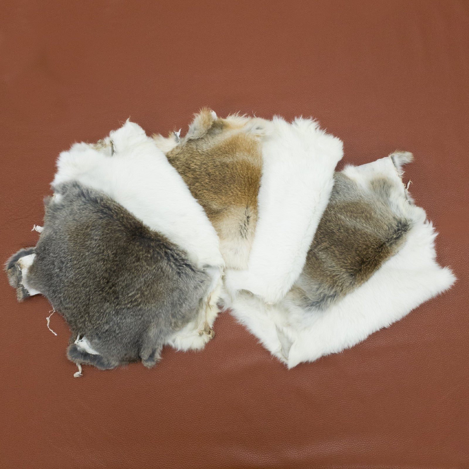 Soft Rabbit Fur Pelts - Packs & Singles, Mix / 6 | The Leather Guy