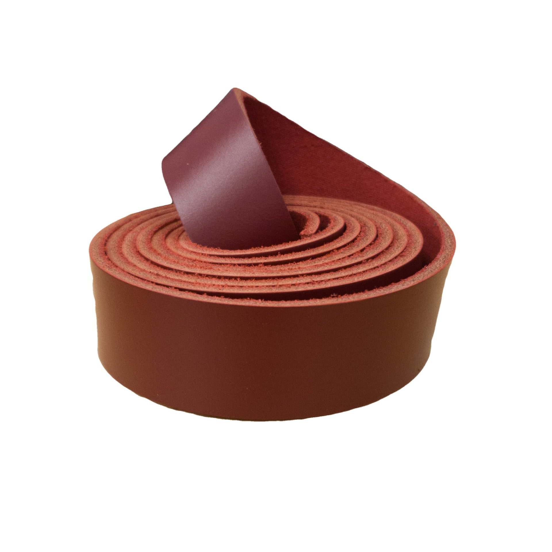 SB Foot Non-stock Leather 60" Strap, Various Colors 5-6/10-11 oz, Motorcycle (Red) 8.5-9.5 oz / 1" / 60" | The Leather Guy