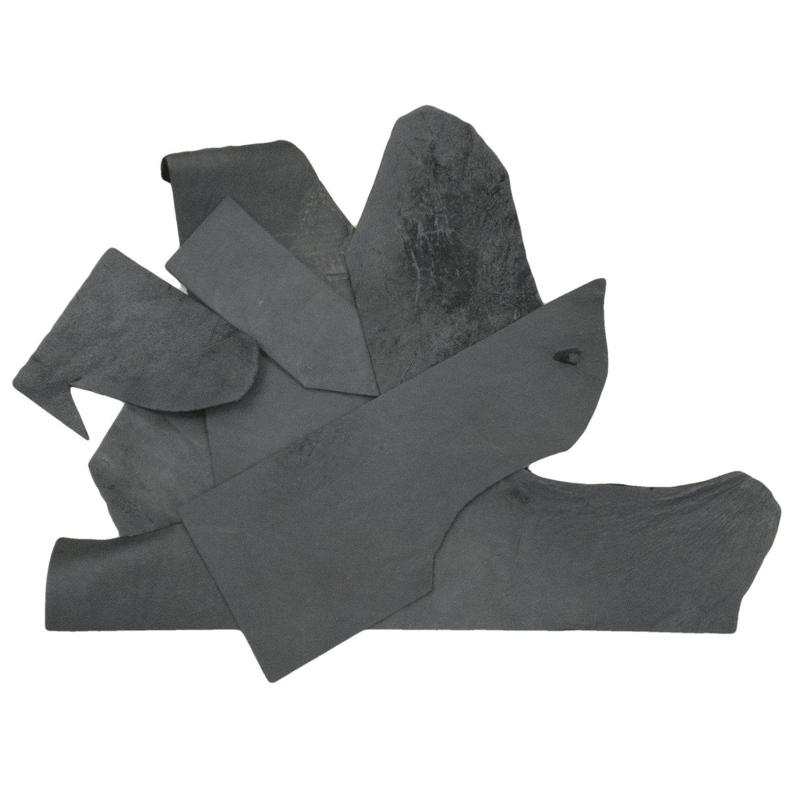 Cow Leather Small Scrap Black Heavy hide pieces 1 pound Bag,  | The Leather Guy