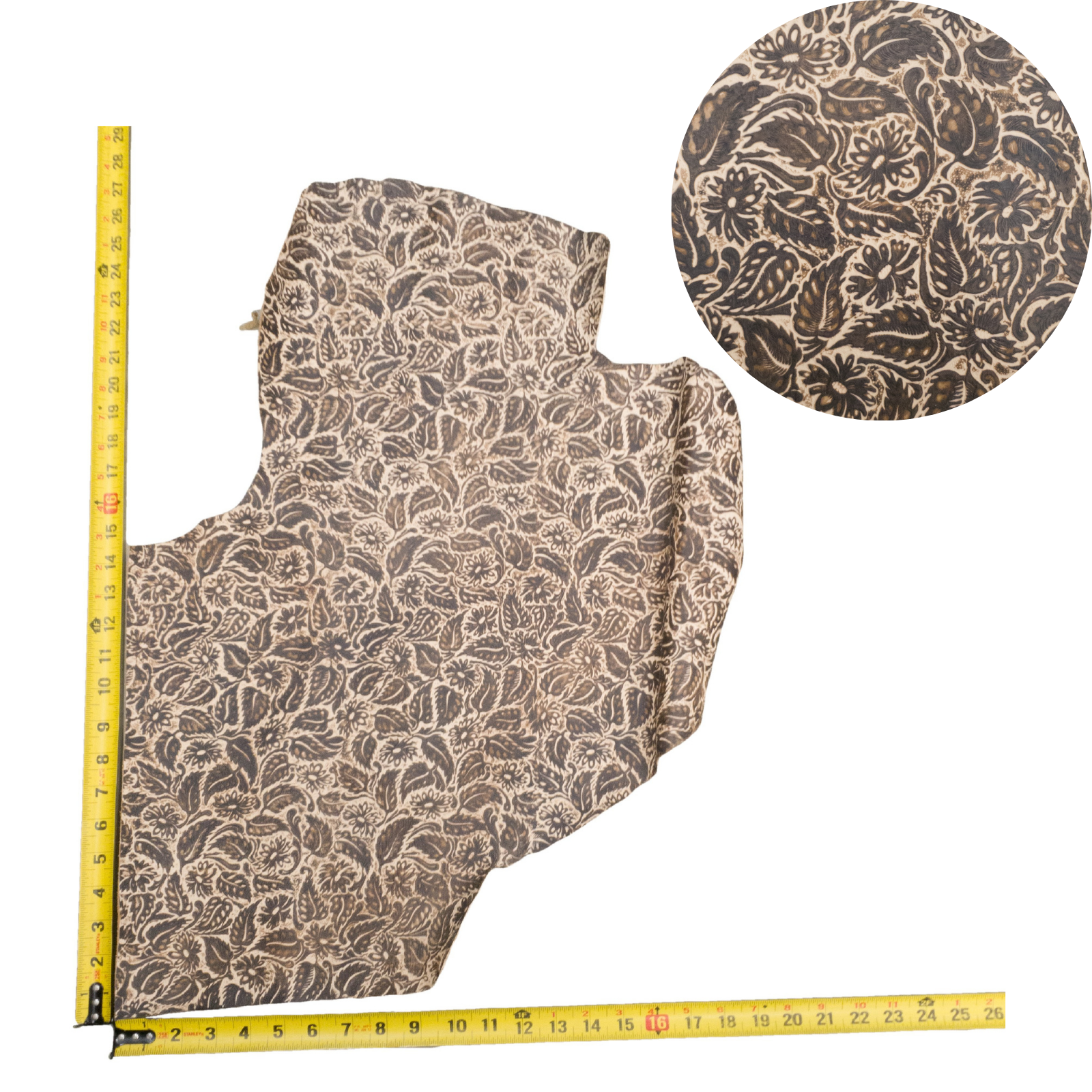 Fashion Embossed, 2-10 Sq Ft, Non-Stock Handbag Cowhide Project Pieces, | The Leather Guy