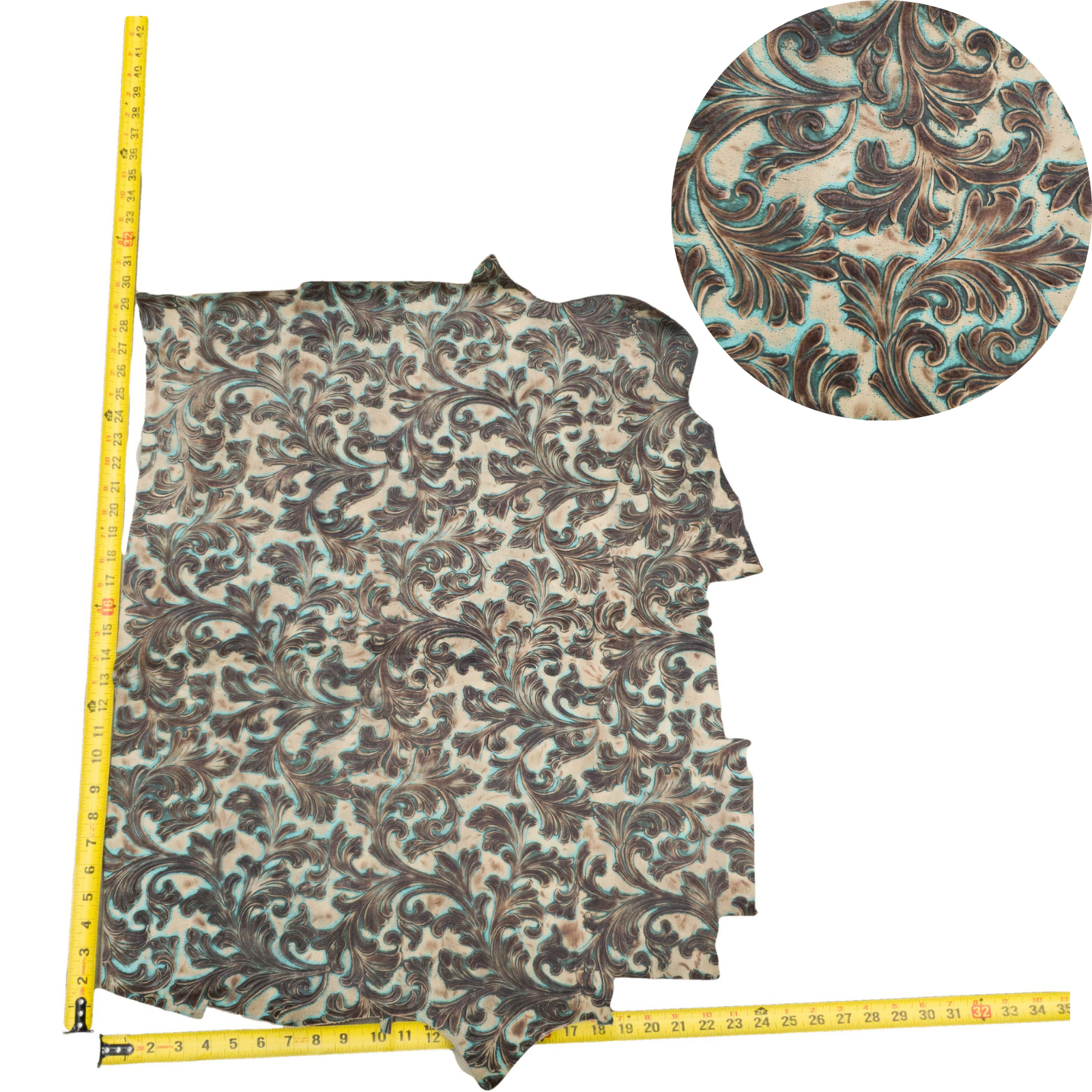 Fashion Embossed, 2-10 Sq Ft, Non-Stock Handbag Cowhide Project Pieces, | The Leather Guy