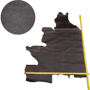 Fashion Embossed, 2-10 Sq Ft, Non-Stock Handbag Cowhide Project Pieces, Timeless Dark Brown / 10 | The Leather Guy