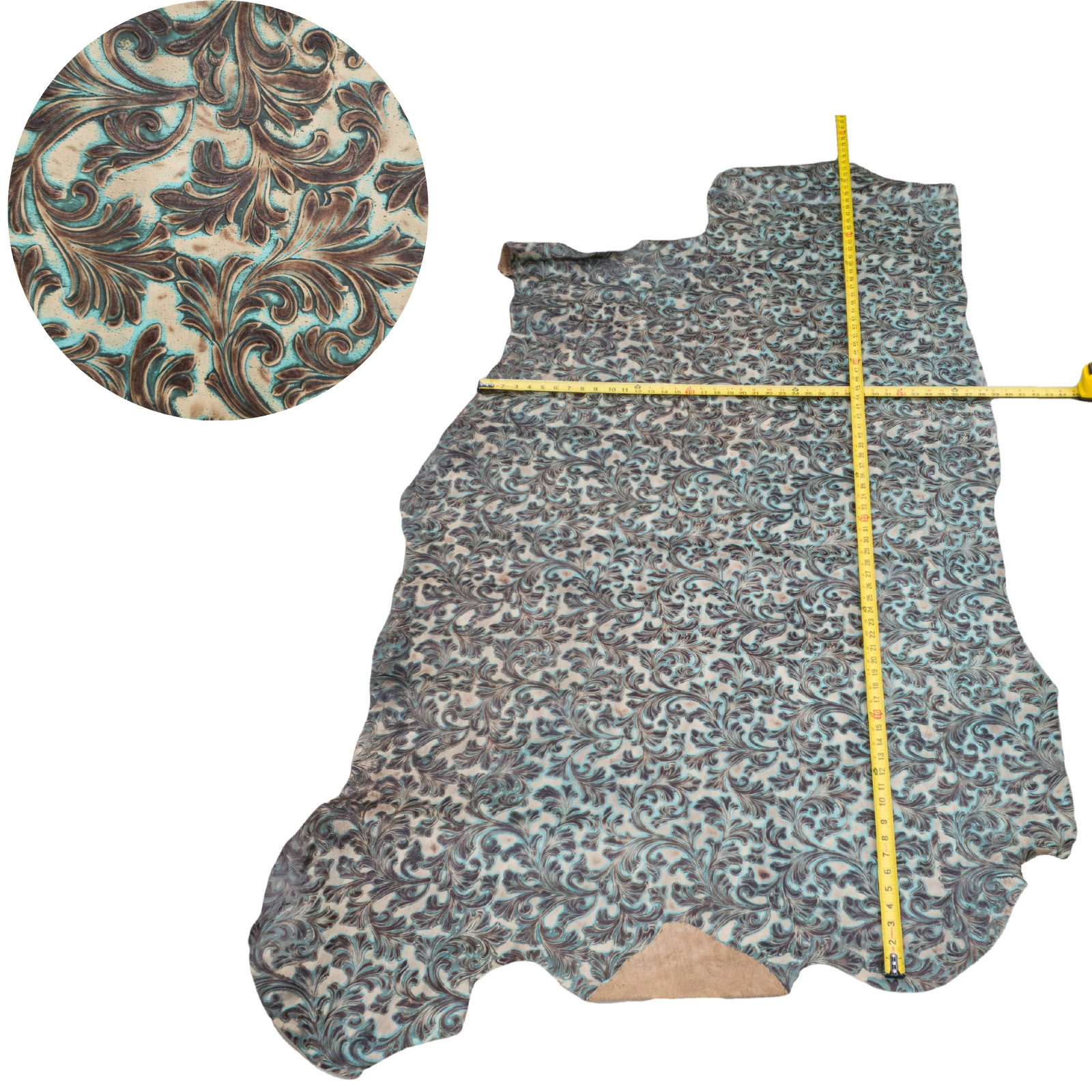 Fashion Embossed, 2-10 Sq Ft, Non-Stock Handbag Cowhide Project Pieces, | The Leather Guy