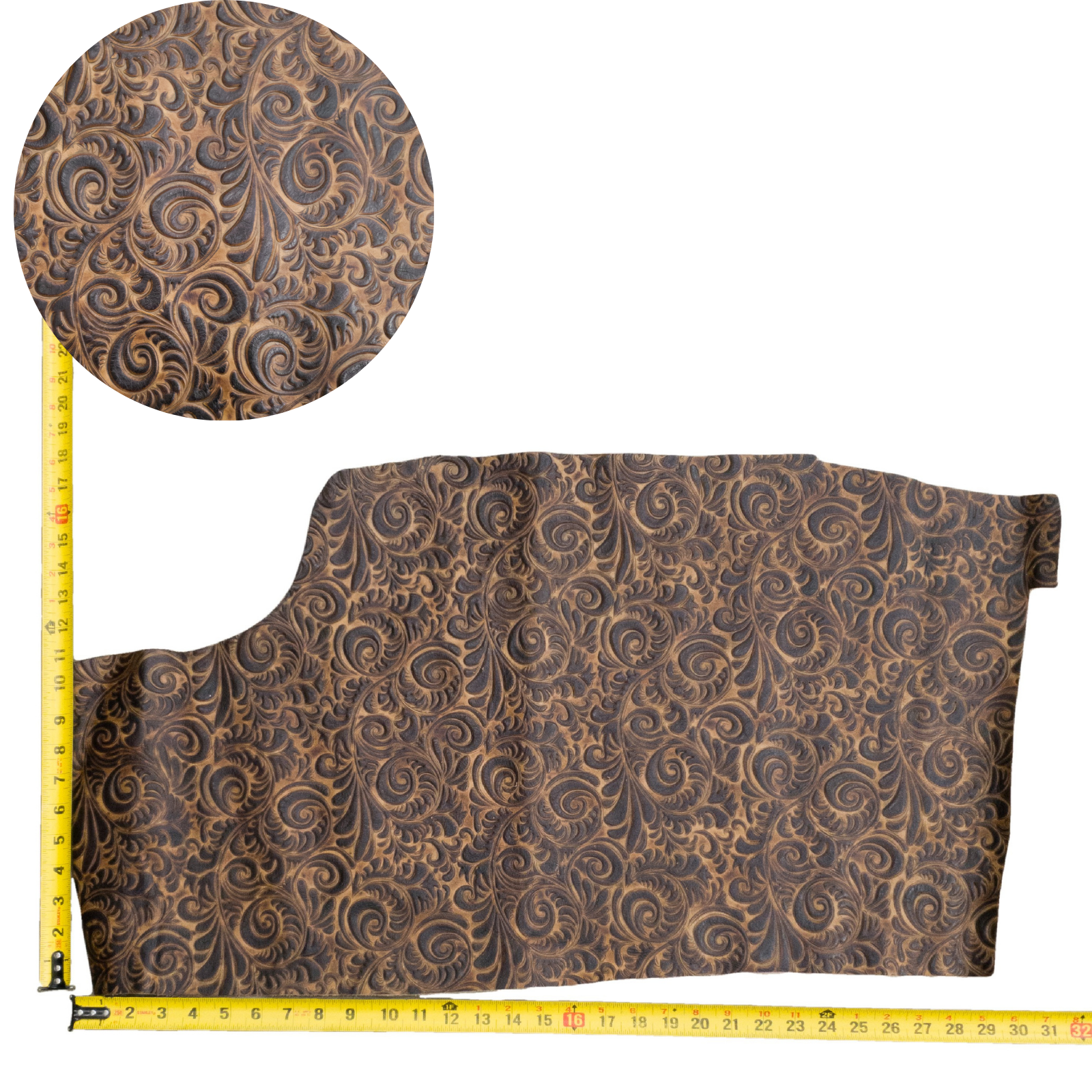 Fashion Embossed, 2-10 Sq Ft, Non-Stock Handbag Cowhide Project Pieces, | The Leather Guy