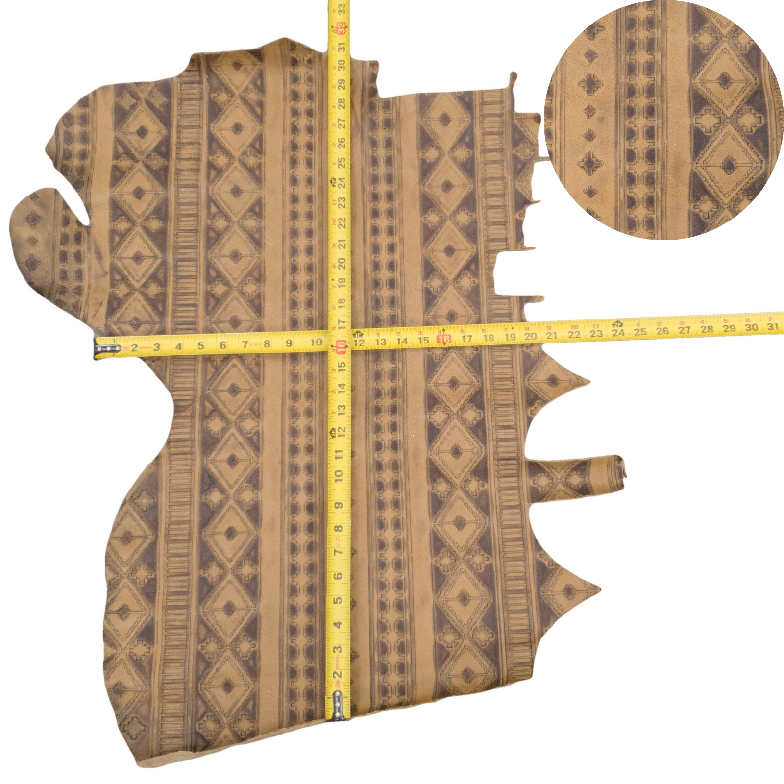 Fashion Embossed, 2-10 Sq Ft, Non-Stock Handbag Cowhide Project Pieces, | The Leather Guy