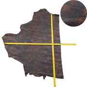 Fashion Embossed, 2-10 Sq Ft, Non-Stock Handbag Cowhide Project Pieces, Precise Pattern Dark Brown / 6.75 | The Leather Guy