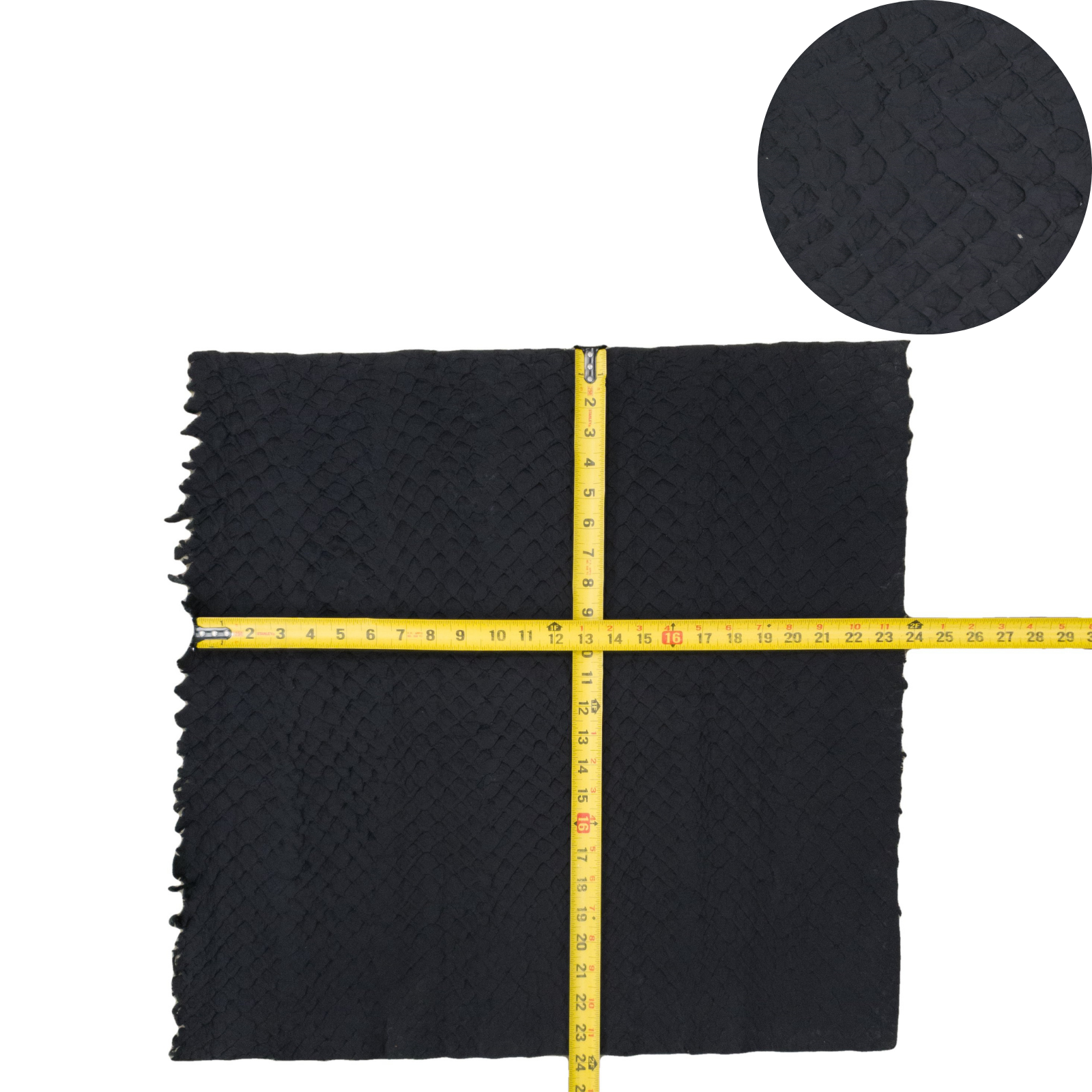 Fashion Embossed, 2-10 Sq Ft, Non-Stock Handbag Cowhide Project Pieces, Black Bass Embossed (4-5OZ) / 4 | The Leather Guy