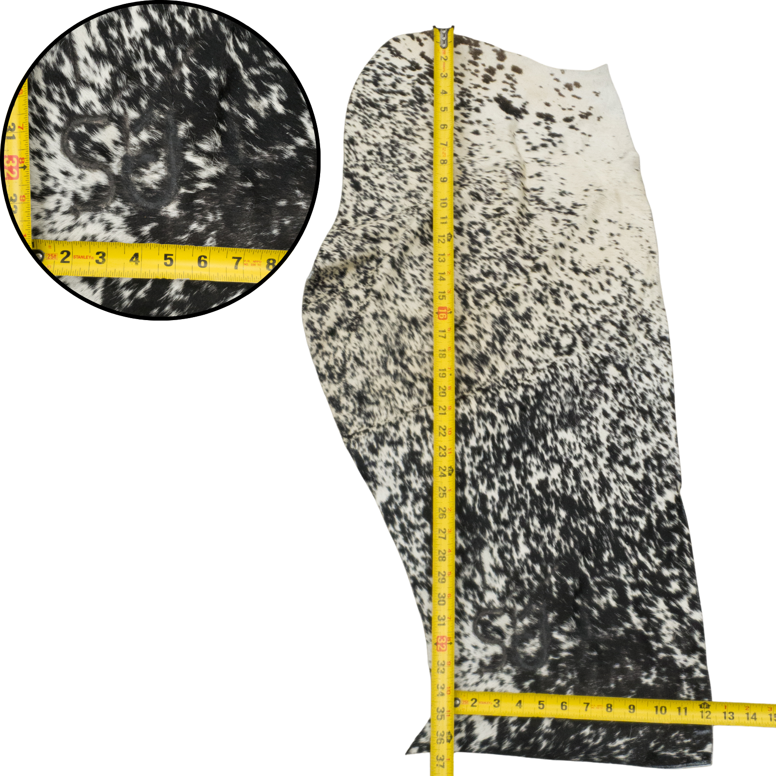 Spotted, 2-20 Sq Ft Hair-on Cowhide Project Pieces, 3 / 1 | The Leather Guy