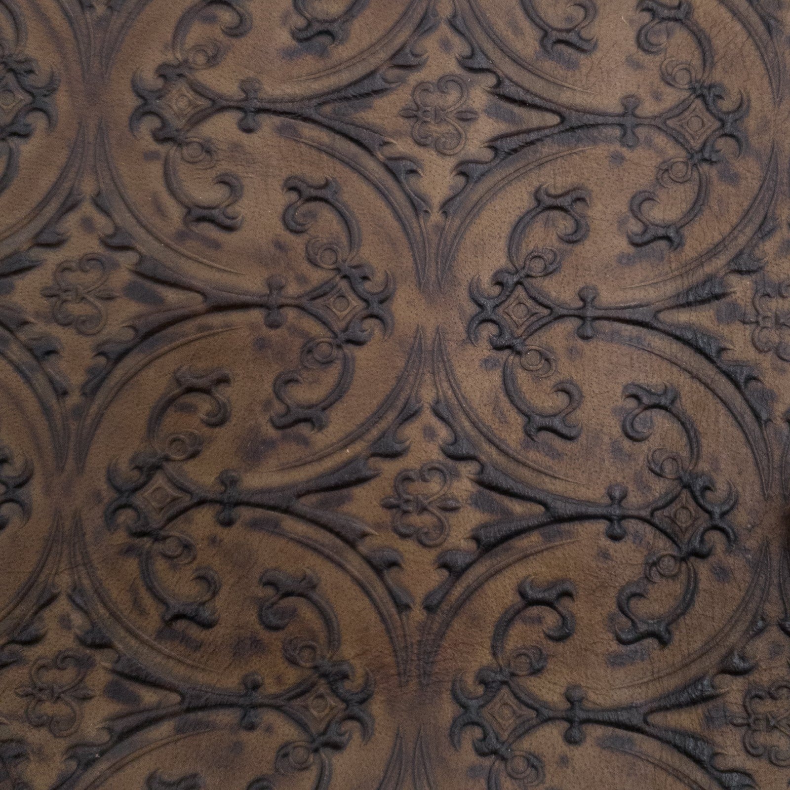 Fashion Embossed, Non-Stock Handbag Cowhide Pre-Cuts, Gladiator Mahogany / 4x6 | The Leather Guy