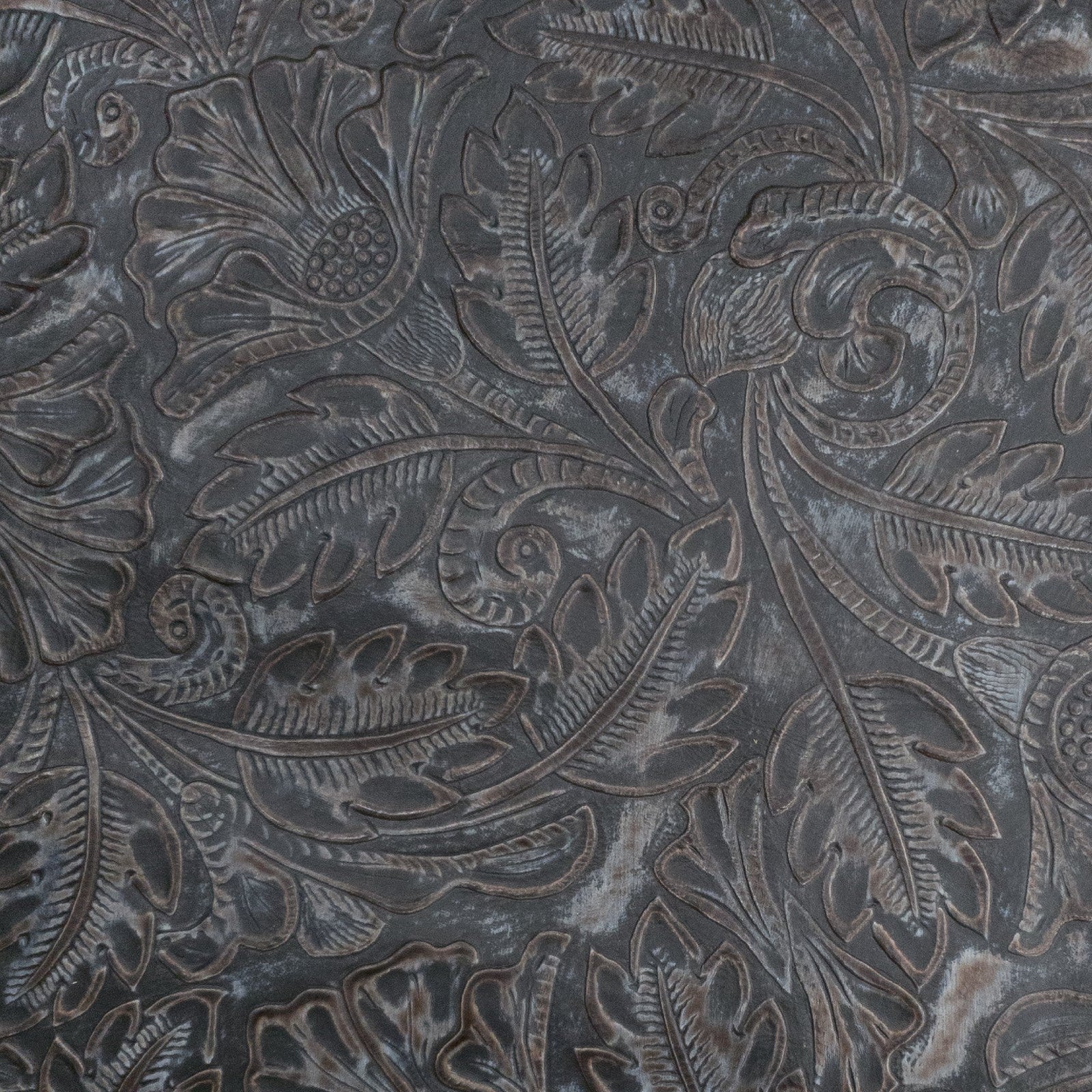 Fashion Embossed, Non-Stock Handbag Cowhide Pre-Cuts, Autumn Blues / 4x6 | The Leather Guy