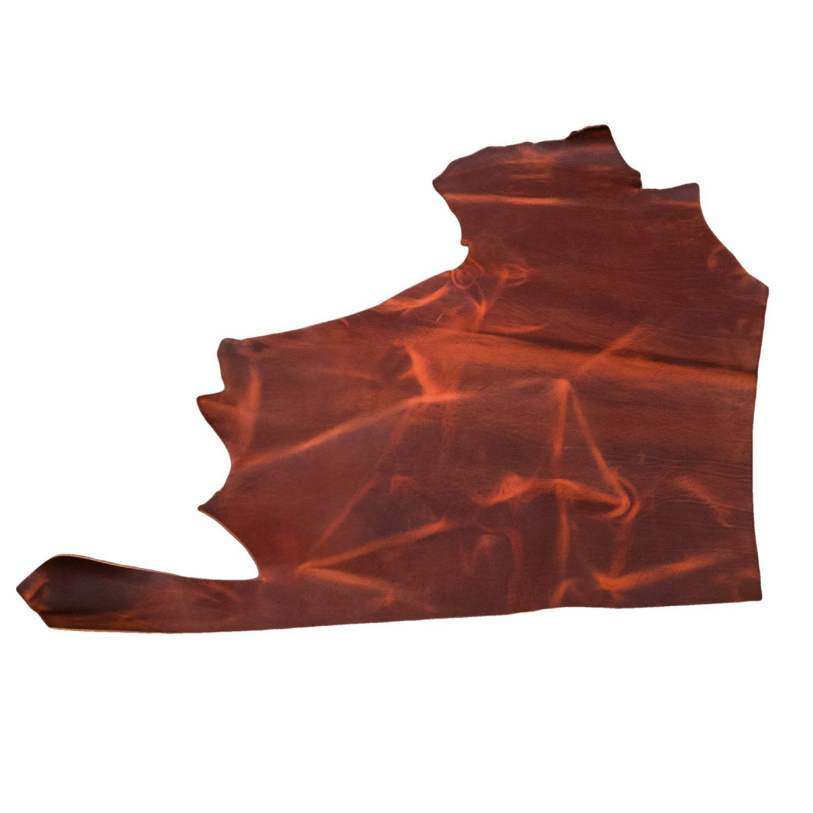 Hillbilly Chili Pepper Pull-Up, Sides and Project Pieces, 5-6oz Oil Tan hides, Summits Edge, Top Piece / 6.5-7.5 Sq Ft | The Leather Guy